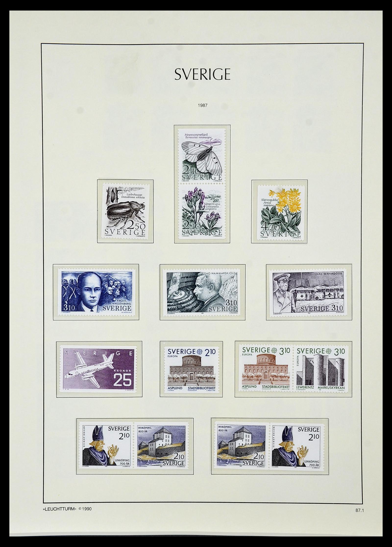 34186 216 - Postzegelverzameling 34186 Zweden 1858-1989.