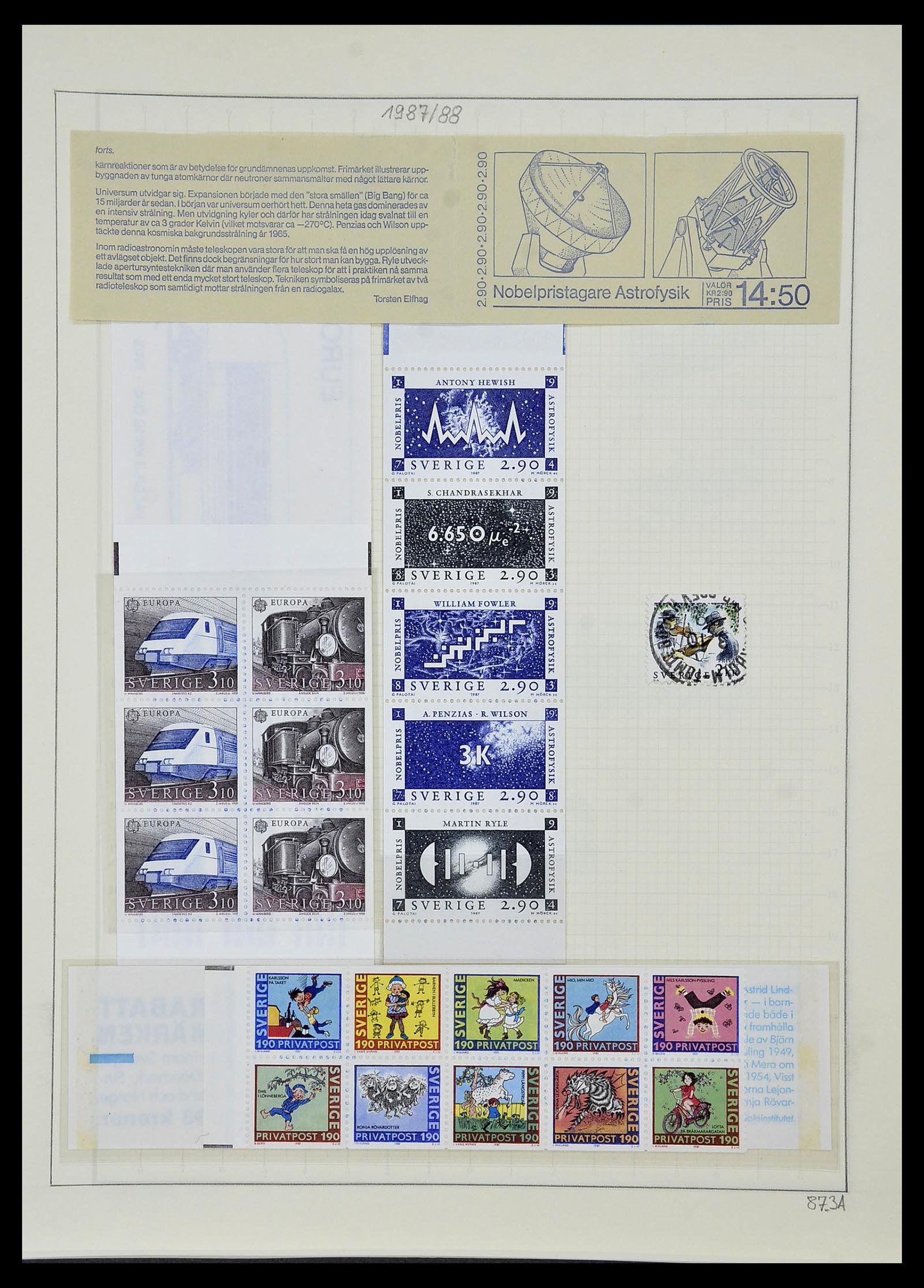 34186 220 - Postzegelverzameling 34186 Zweden 1858-1989.