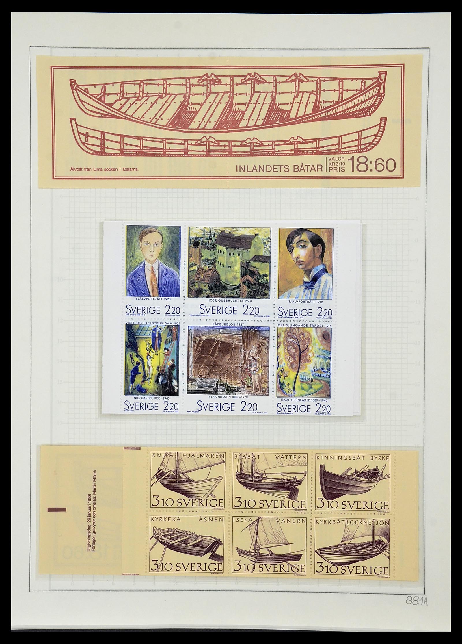 34186 223 - Postzegelverzameling 34186 Zweden 1858-1989.