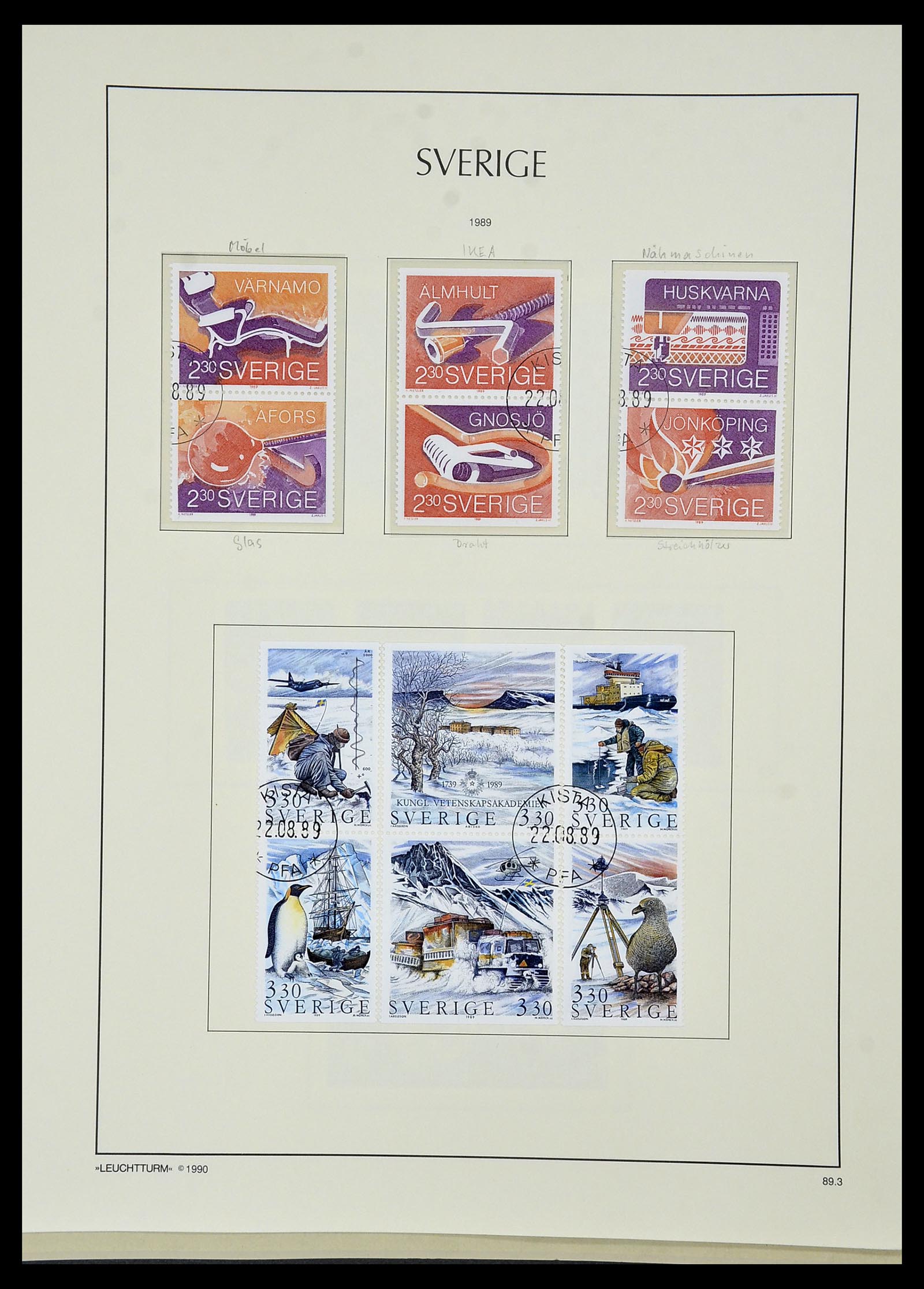 34186 231 - Postzegelverzameling 34186 Zweden 1858-1989.