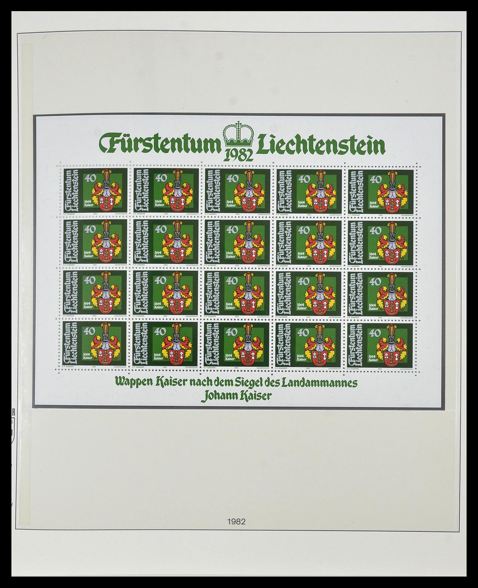 34187 003 - Postzegelverzameling 34187 Liechtenstein kleinbogen 1982-1995.