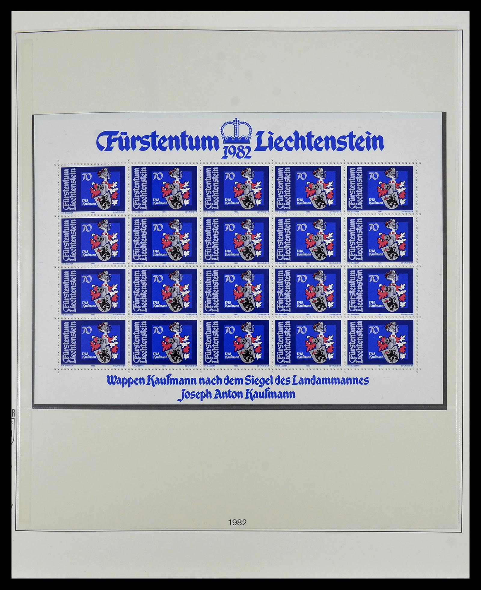 34187 004 - Postzegelverzameling 34187 Liechtenstein kleinbogen 1982-1995.