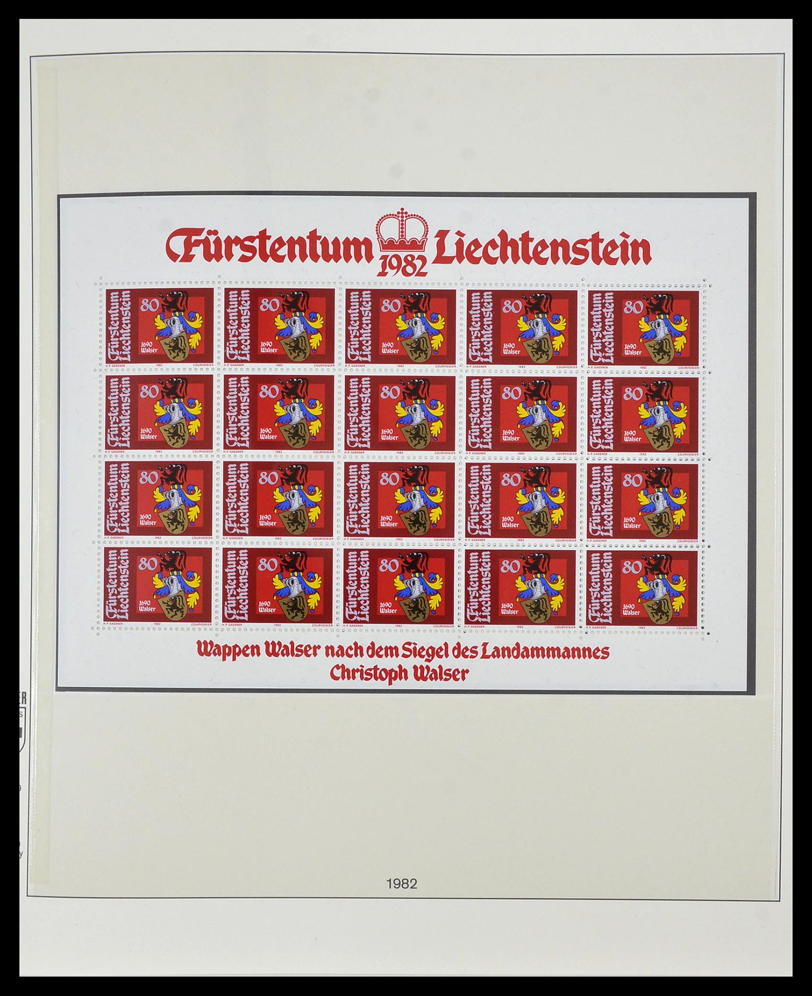34187 005 - Postzegelverzameling 34187 Liechtenstein kleinbogen 1982-1995.