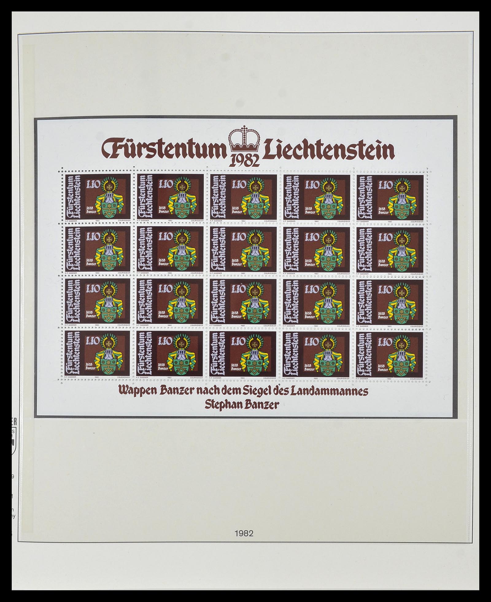 34187 006 - Postzegelverzameling 34187 Liechtenstein kleinbogen 1982-1995.