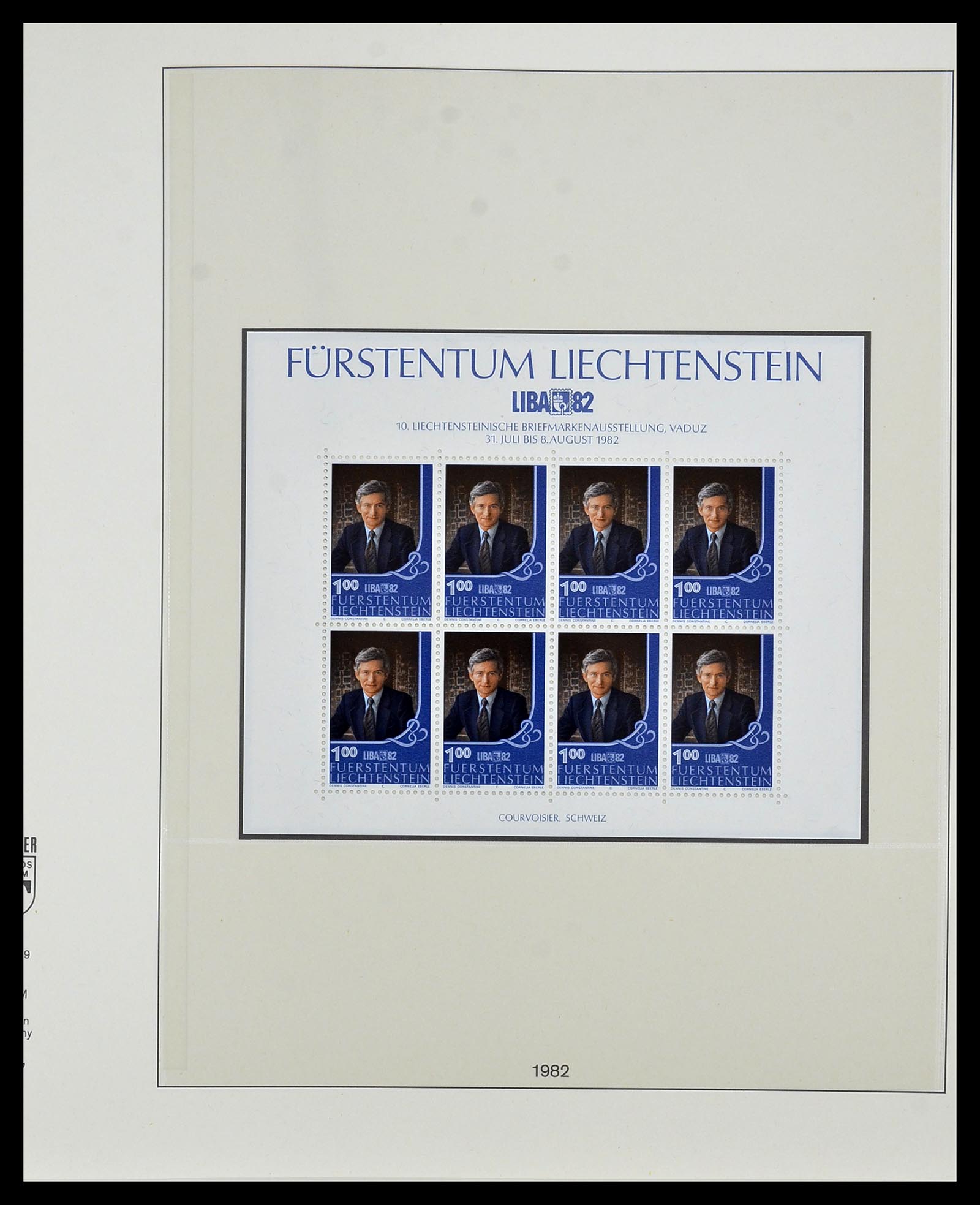 34187 007 - Postzegelverzameling 34187 Liechtenstein kleinbogen 1982-1995.