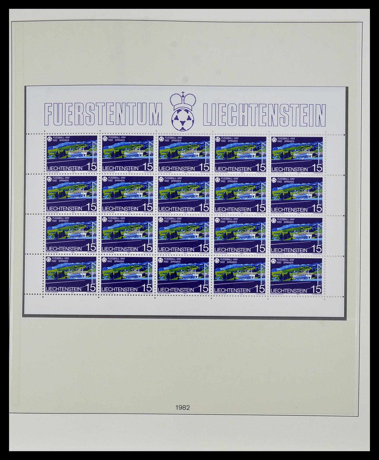 34187 009 - Postzegelverzameling 34187 Liechtenstein kleinbogen 1982-1995.