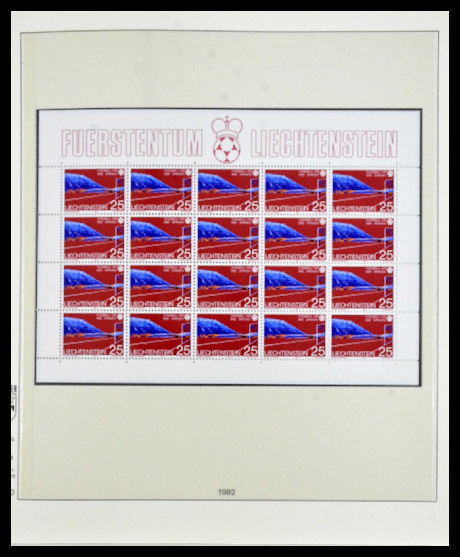 34187 010 - Postzegelverzameling 34187 Liechtenstein kleinbogen 1982-1995.