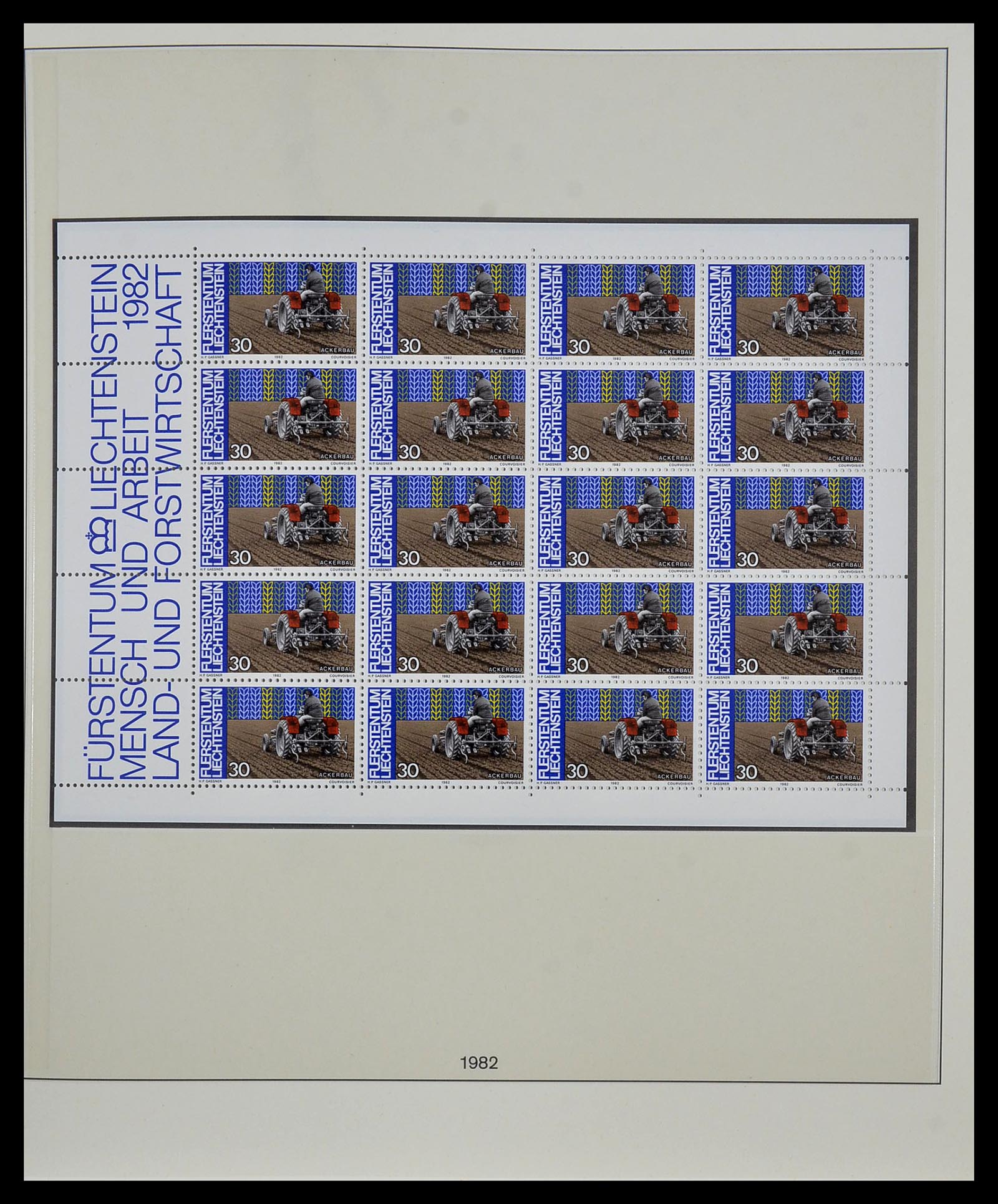 34187 012 - Stamp collection 34187 Liechtenstein kleinbogen 1982-1995.