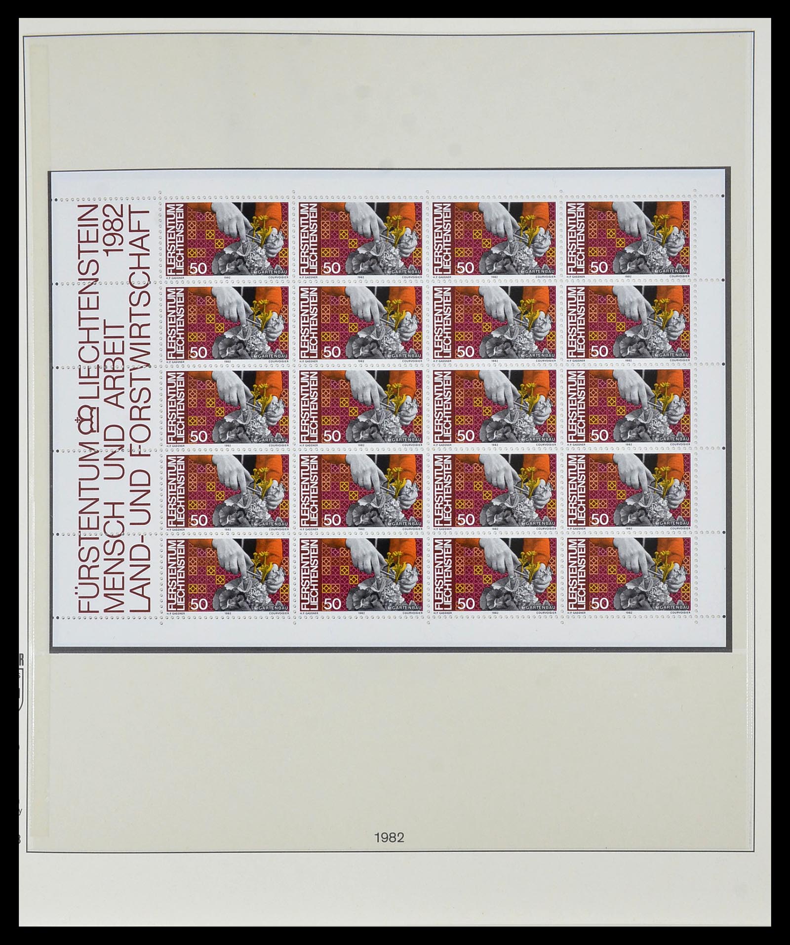 34187 013 - Postzegelverzameling 34187 Liechtenstein kleinbogen 1982-1995.