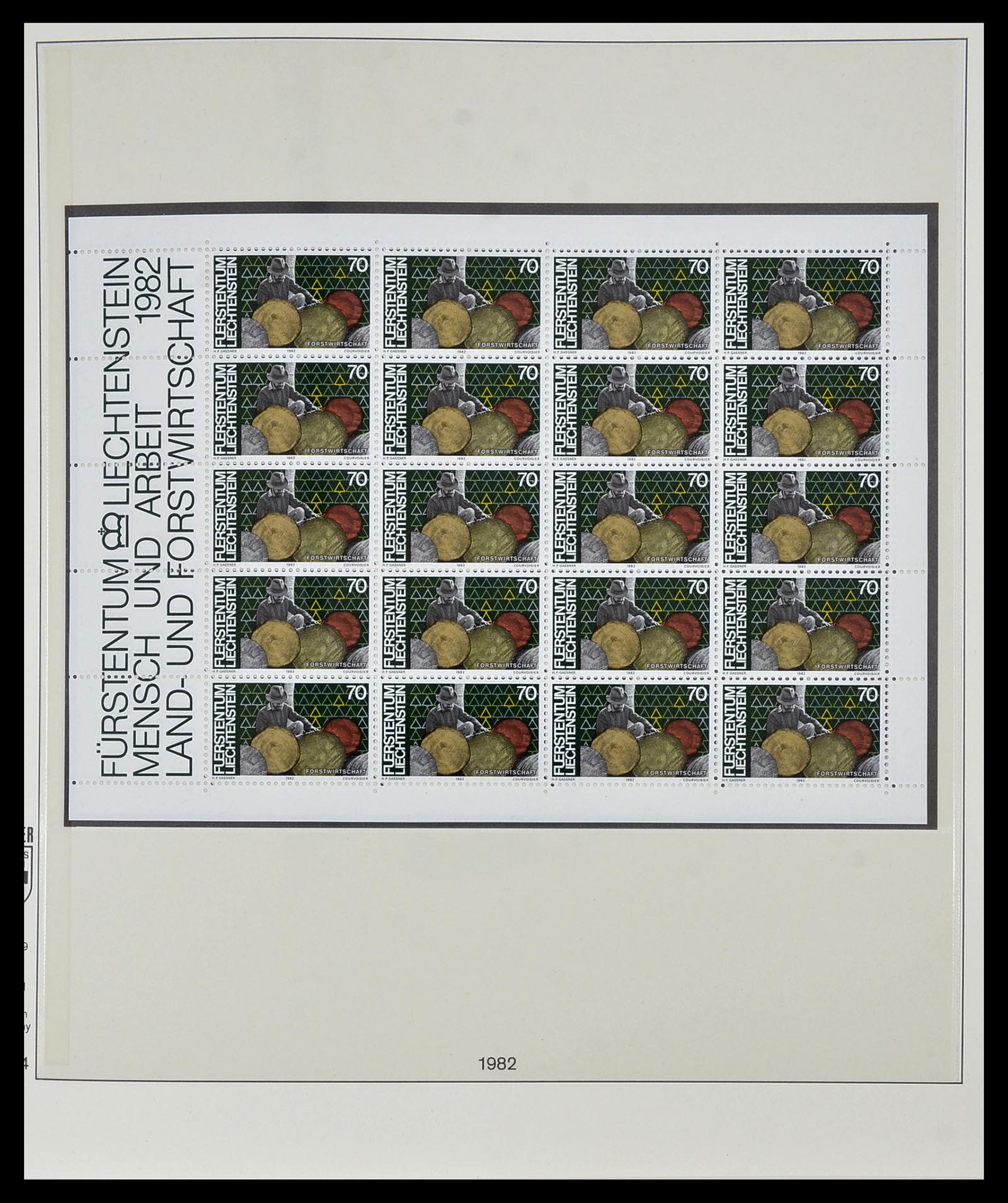 34187 014 - Postzegelverzameling 34187 Liechtenstein kleinbogen 1982-1995.