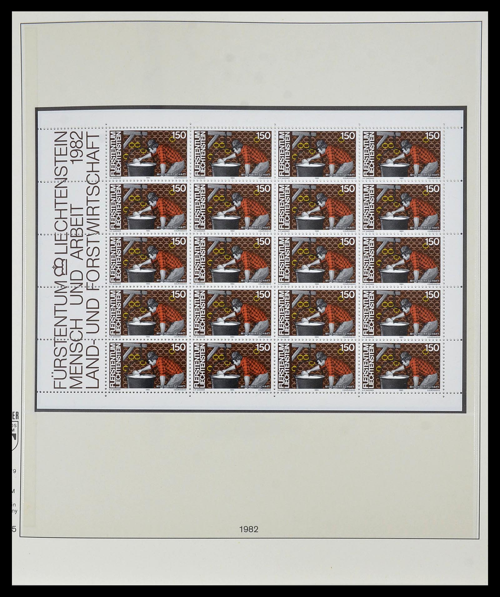 34187 015 - Postzegelverzameling 34187 Liechtenstein kleinbogen 1982-1995.