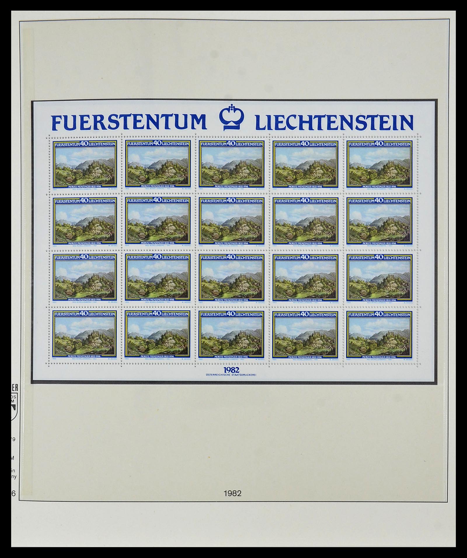 34187 016 - Postzegelverzameling 34187 Liechtenstein kleinbogen 1982-1995.