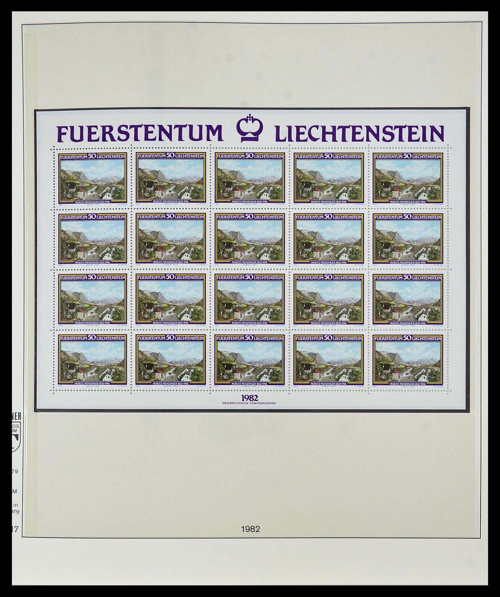 34187 017 - Postzegelverzameling 34187 Liechtenstein kleinbogen 1982-1995.