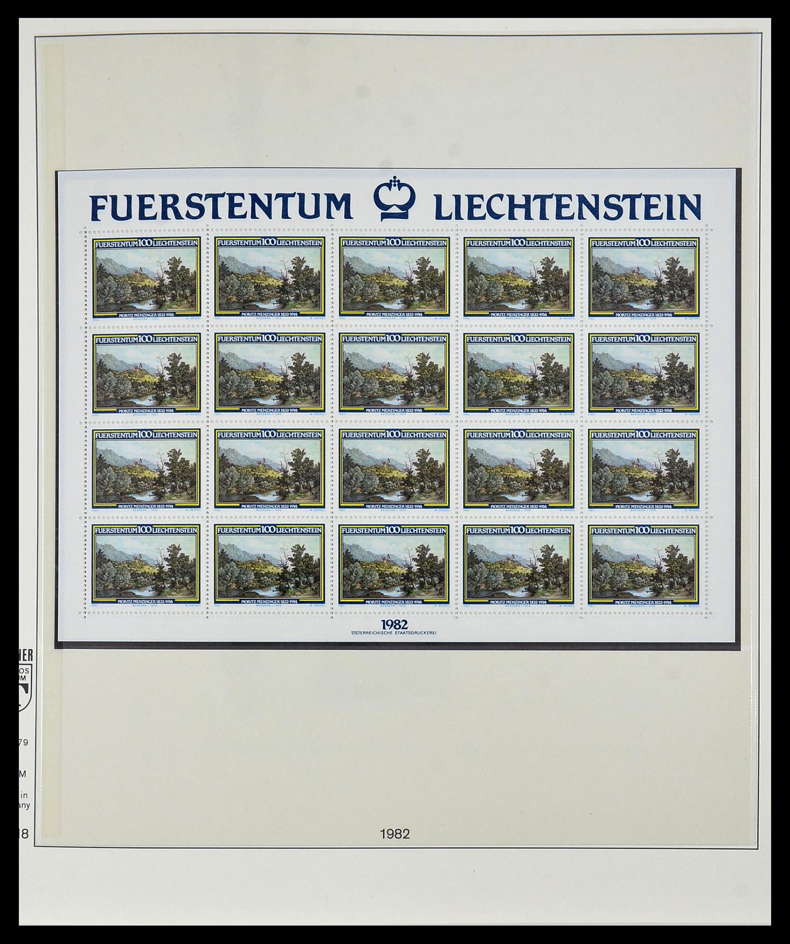 34187 018 - Postzegelverzameling 34187 Liechtenstein kleinbogen 1982-1995.