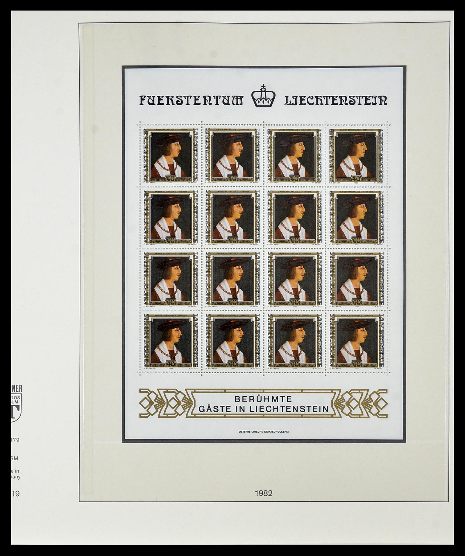 34187 019 - Postzegelverzameling 34187 Liechtenstein kleinbogen 1982-1995.
