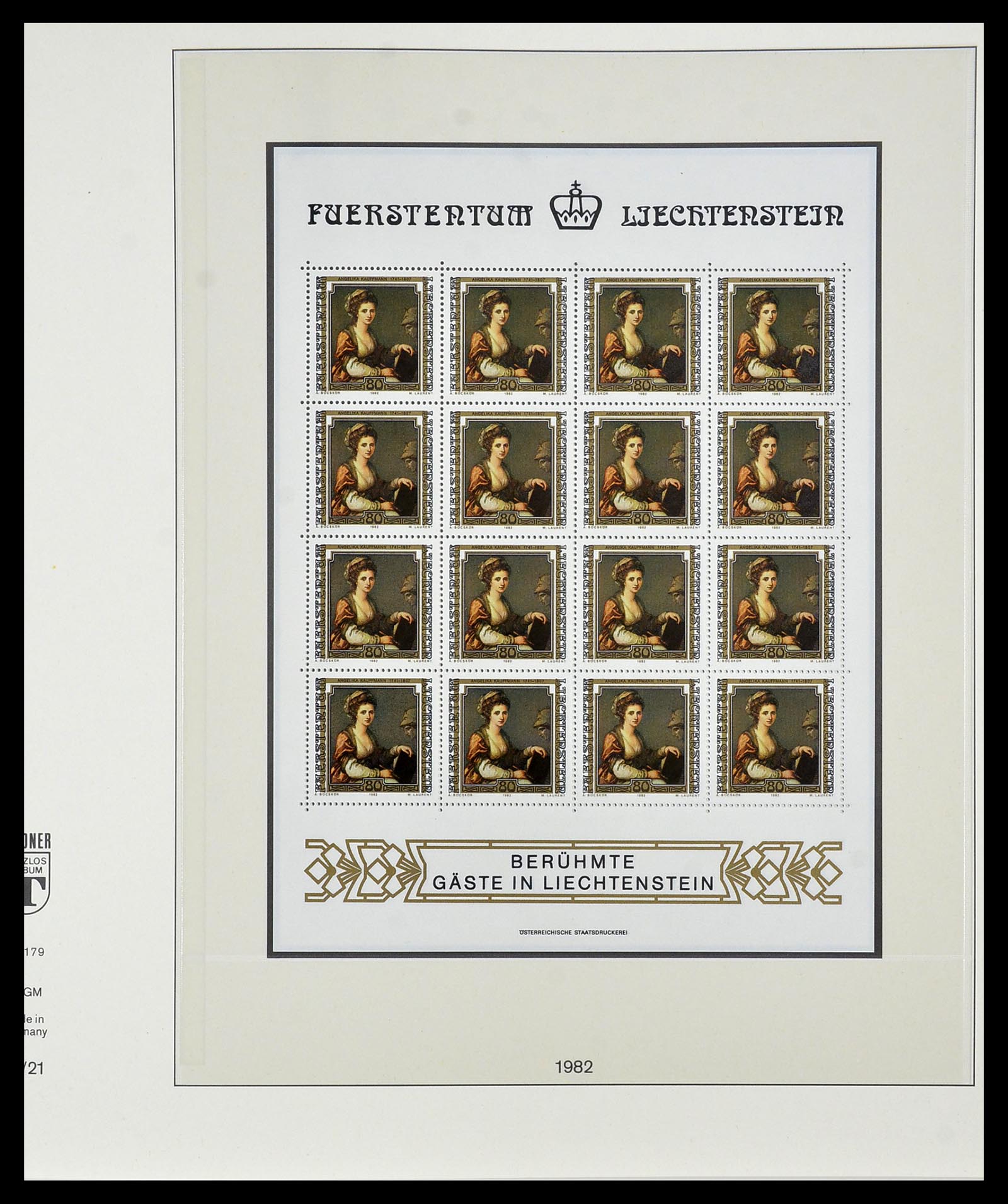 34187 021 - Postzegelverzameling 34187 Liechtenstein kleinbogen 1982-1995.