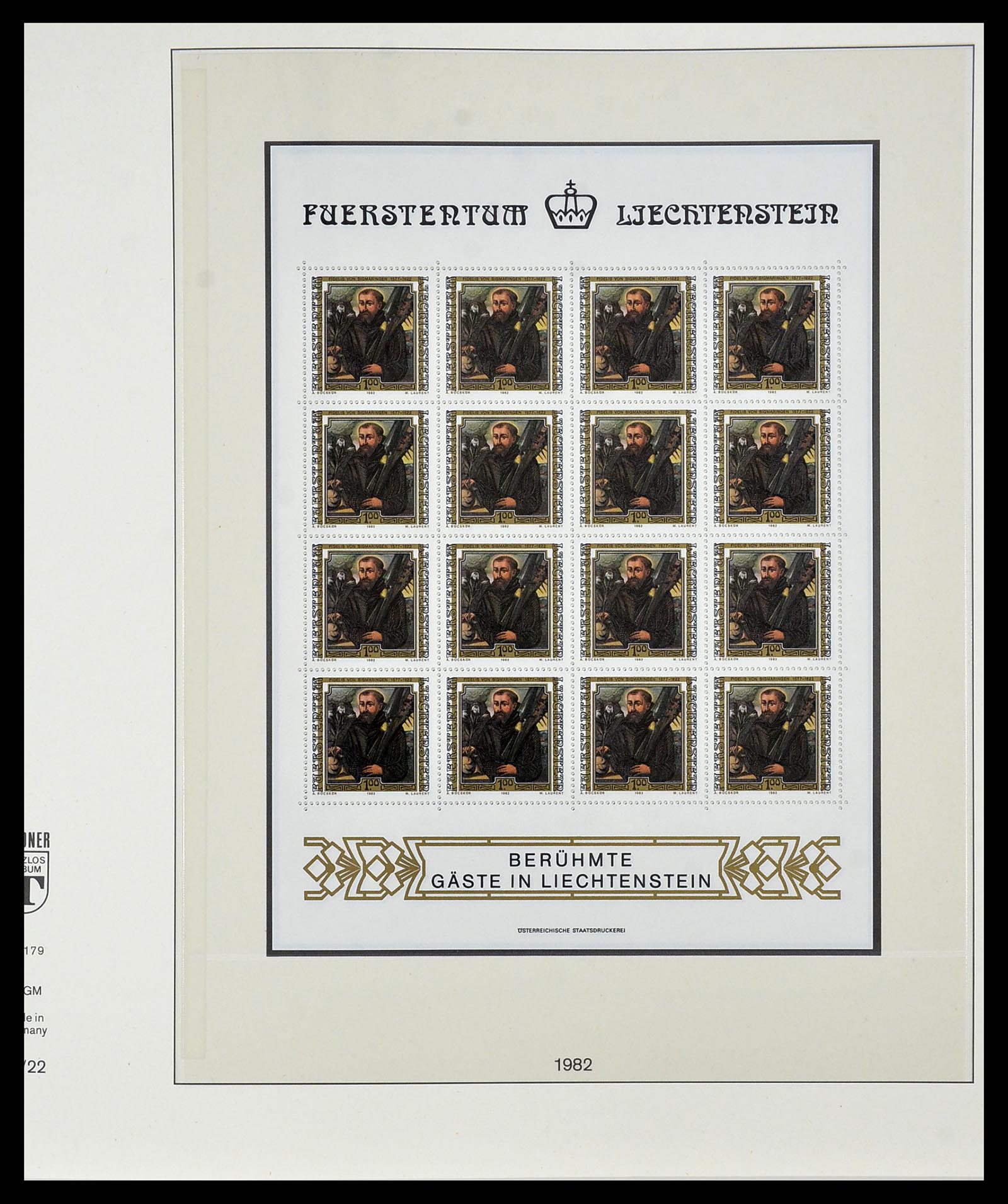 34187 022 - Postzegelverzameling 34187 Liechtenstein kleinbogen 1982-1995.