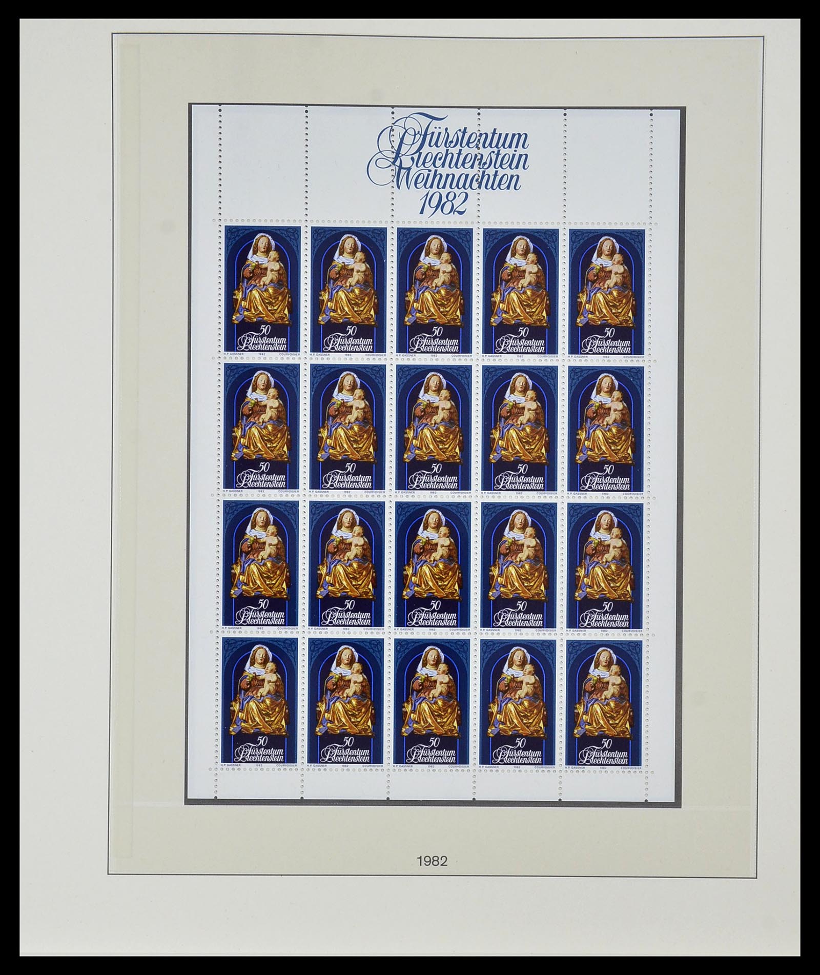 34187 024 - Postzegelverzameling 34187 Liechtenstein kleinbogen 1982-1995.