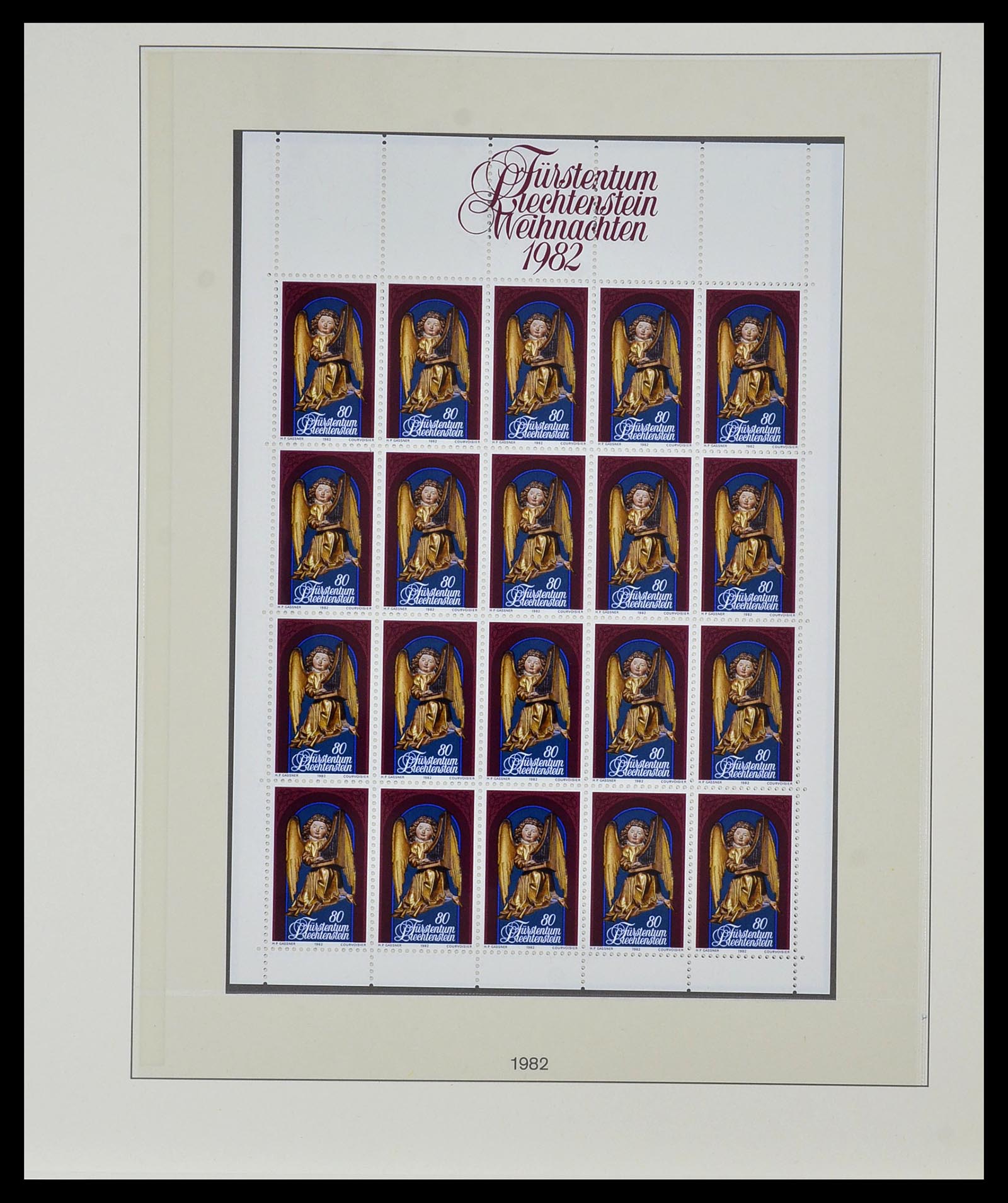 34187 025 - Postzegelverzameling 34187 Liechtenstein kleinbogen 1982-1995.
