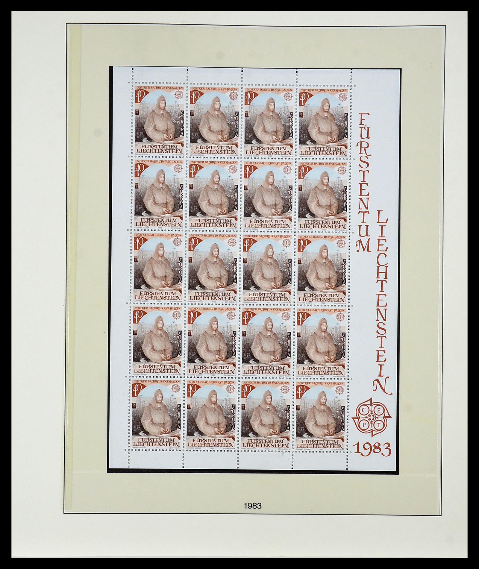 34187 026 - Postzegelverzameling 34187 Liechtenstein kleinbogen 1982-1995.