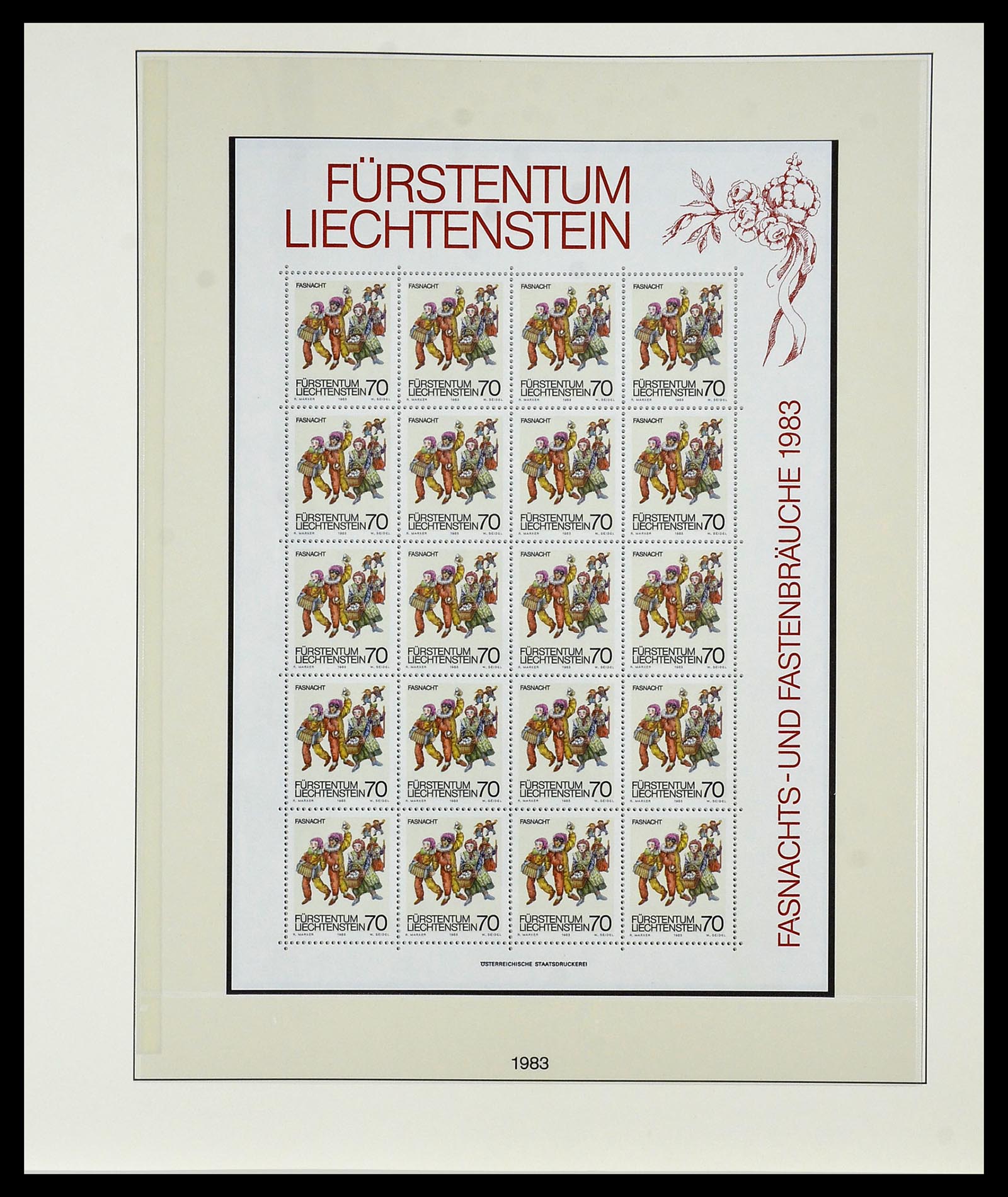 34187 029 - Postzegelverzameling 34187 Liechtenstein kleinbogen 1982-1995.