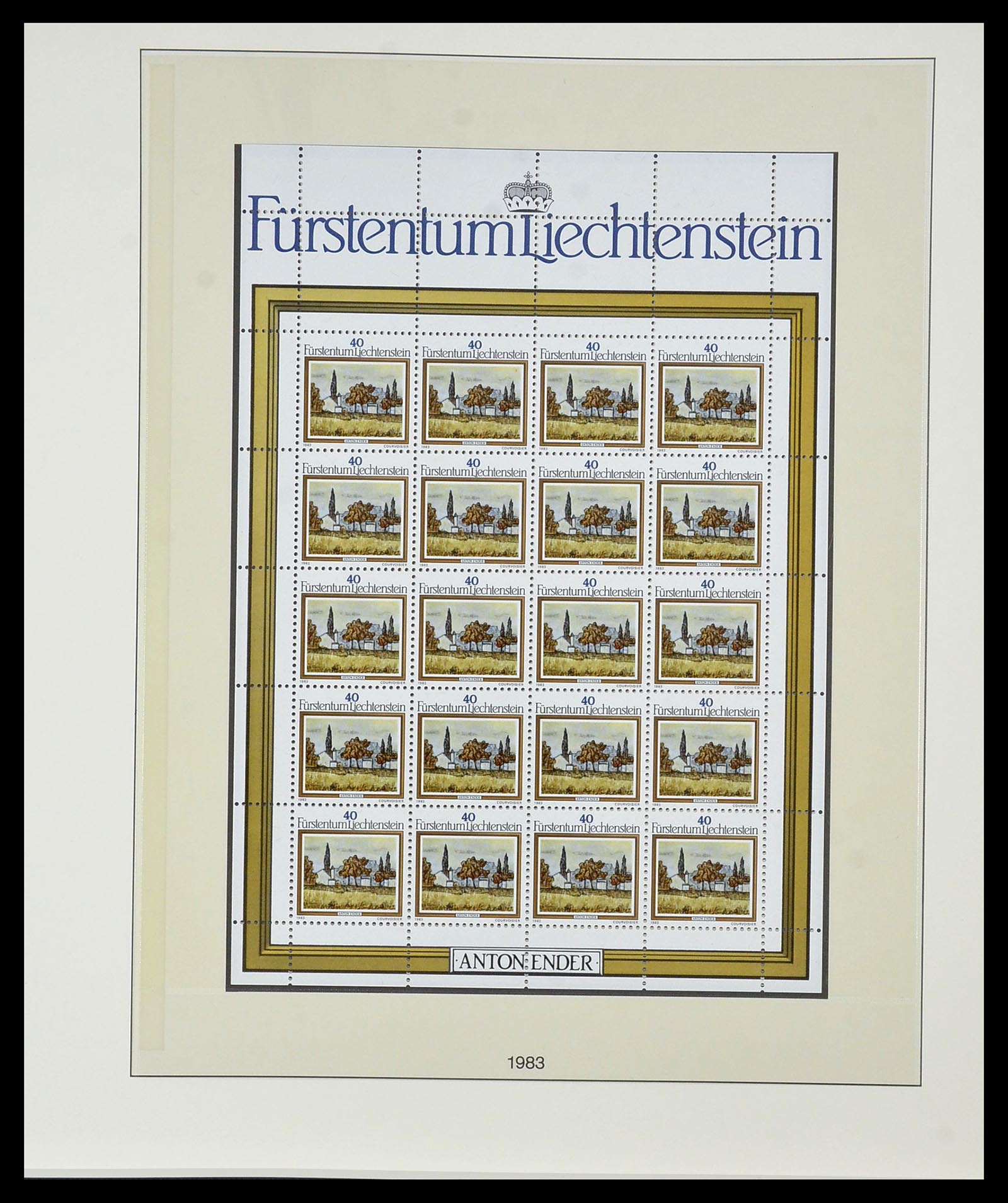 34187 031 - Postzegelverzameling 34187 Liechtenstein kleinbogen 1982-1995.