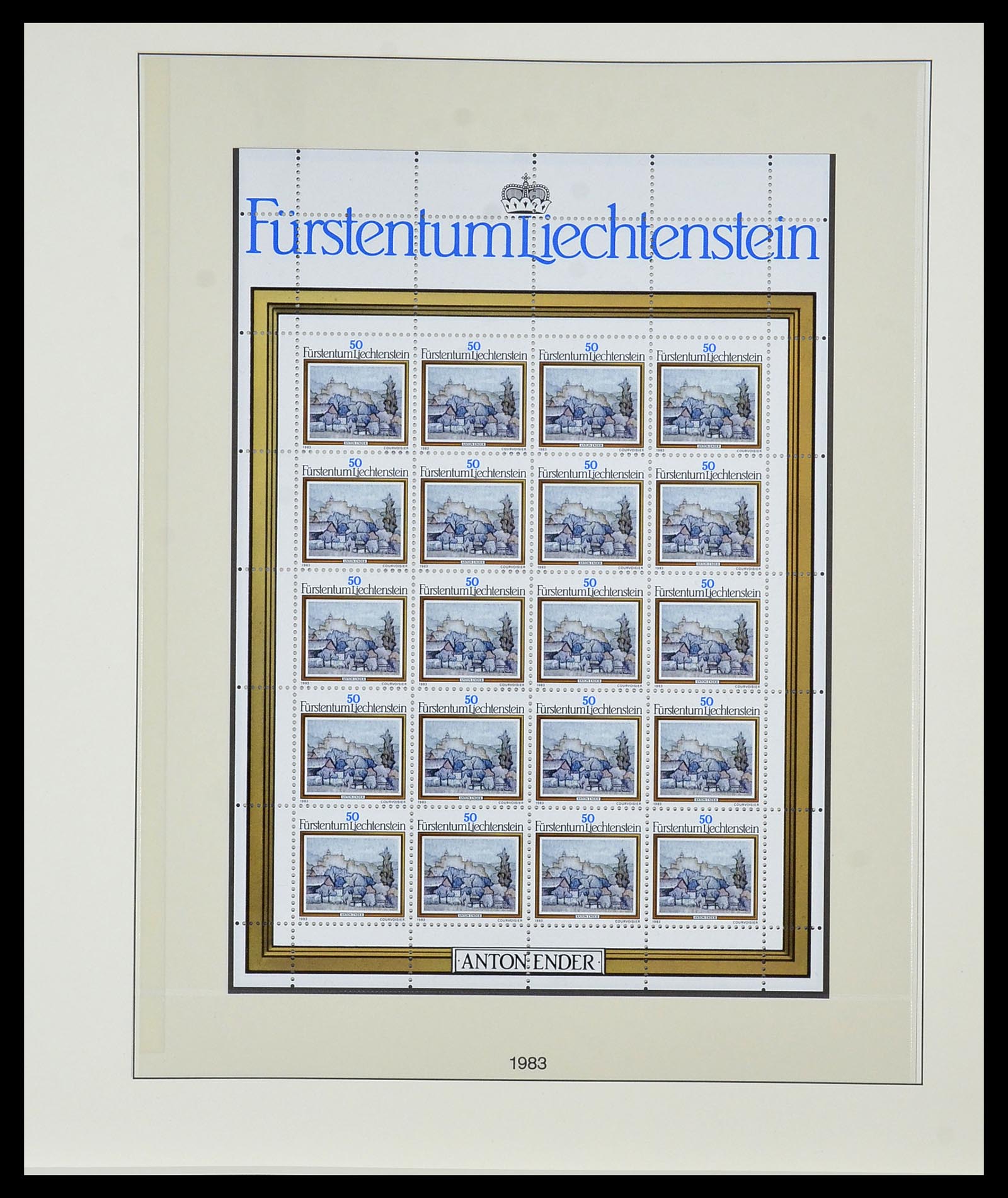 34187 032 - Postzegelverzameling 34187 Liechtenstein kleinbogen 1982-1995.