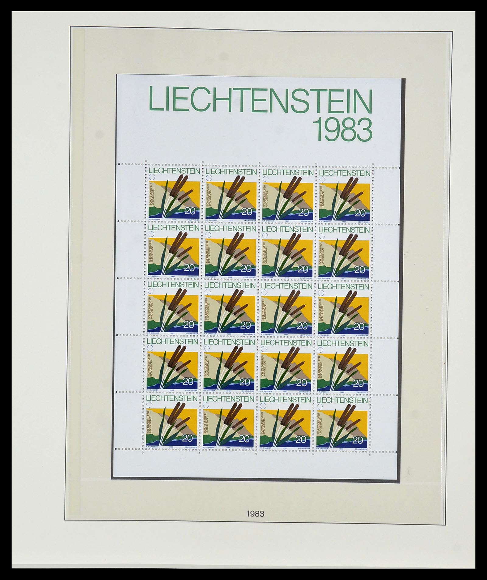 34187 034 - Postzegelverzameling 34187 Liechtenstein kleinbogen 1982-1995.