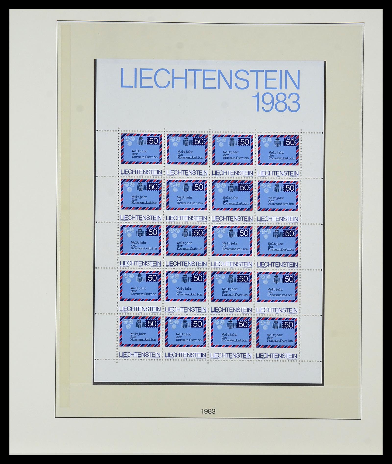 34187 036 - Postzegelverzameling 34187 Liechtenstein kleinbogen 1982-1995.