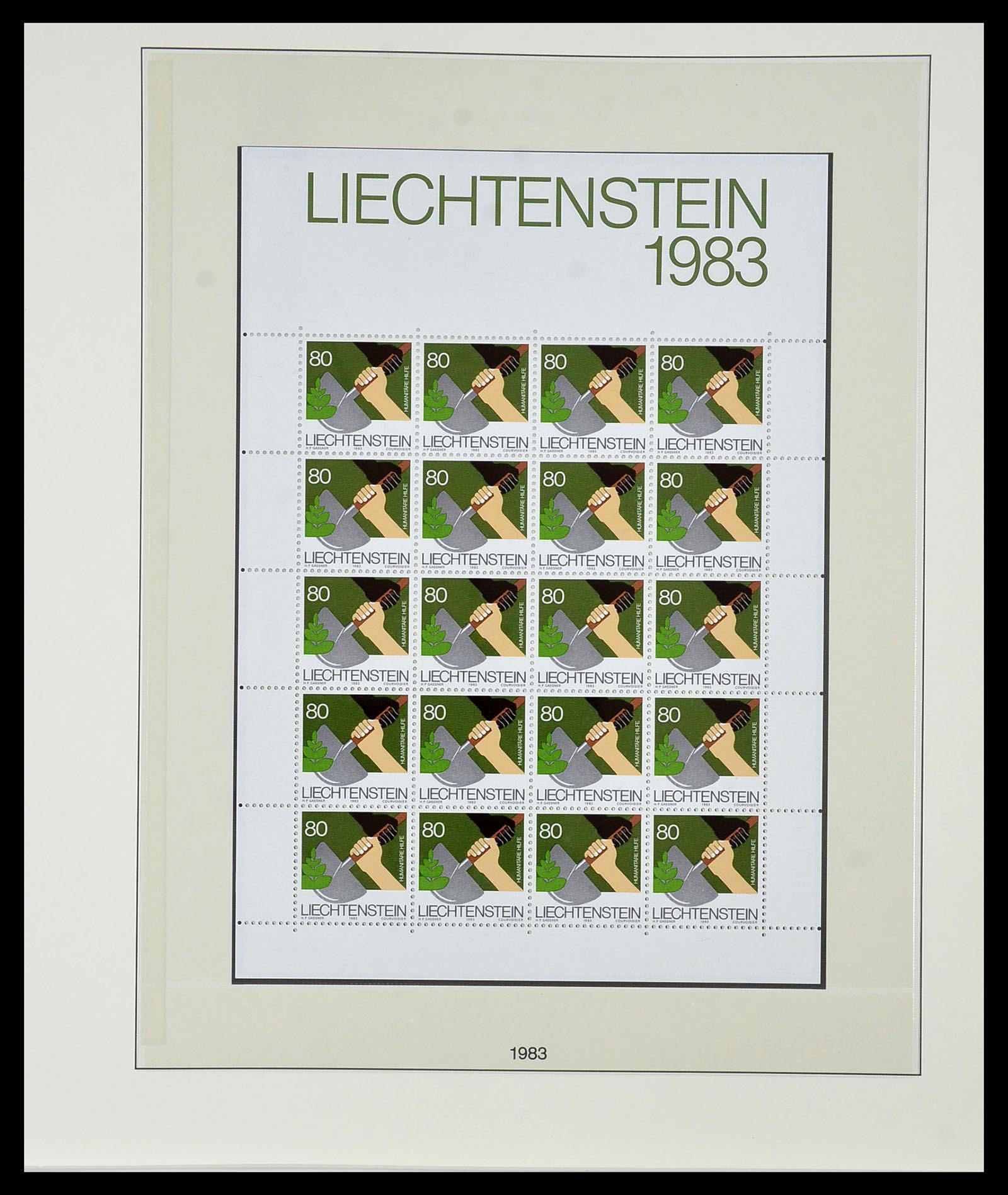 34187 037 - Postzegelverzameling 34187 Liechtenstein kleinbogen 1982-1995.