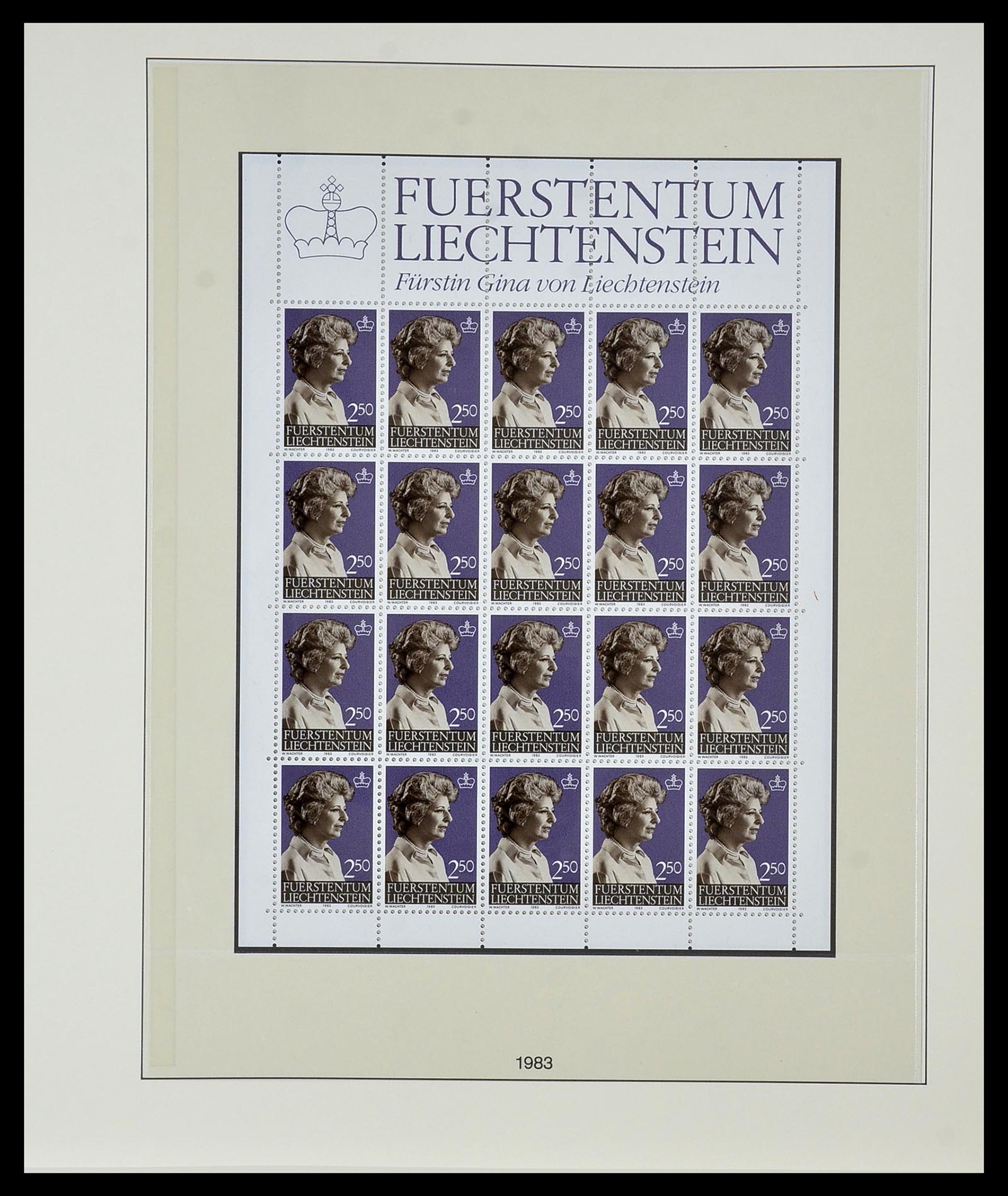 34187 038 - Postzegelverzameling 34187 Liechtenstein kleinbogen 1982-1995.