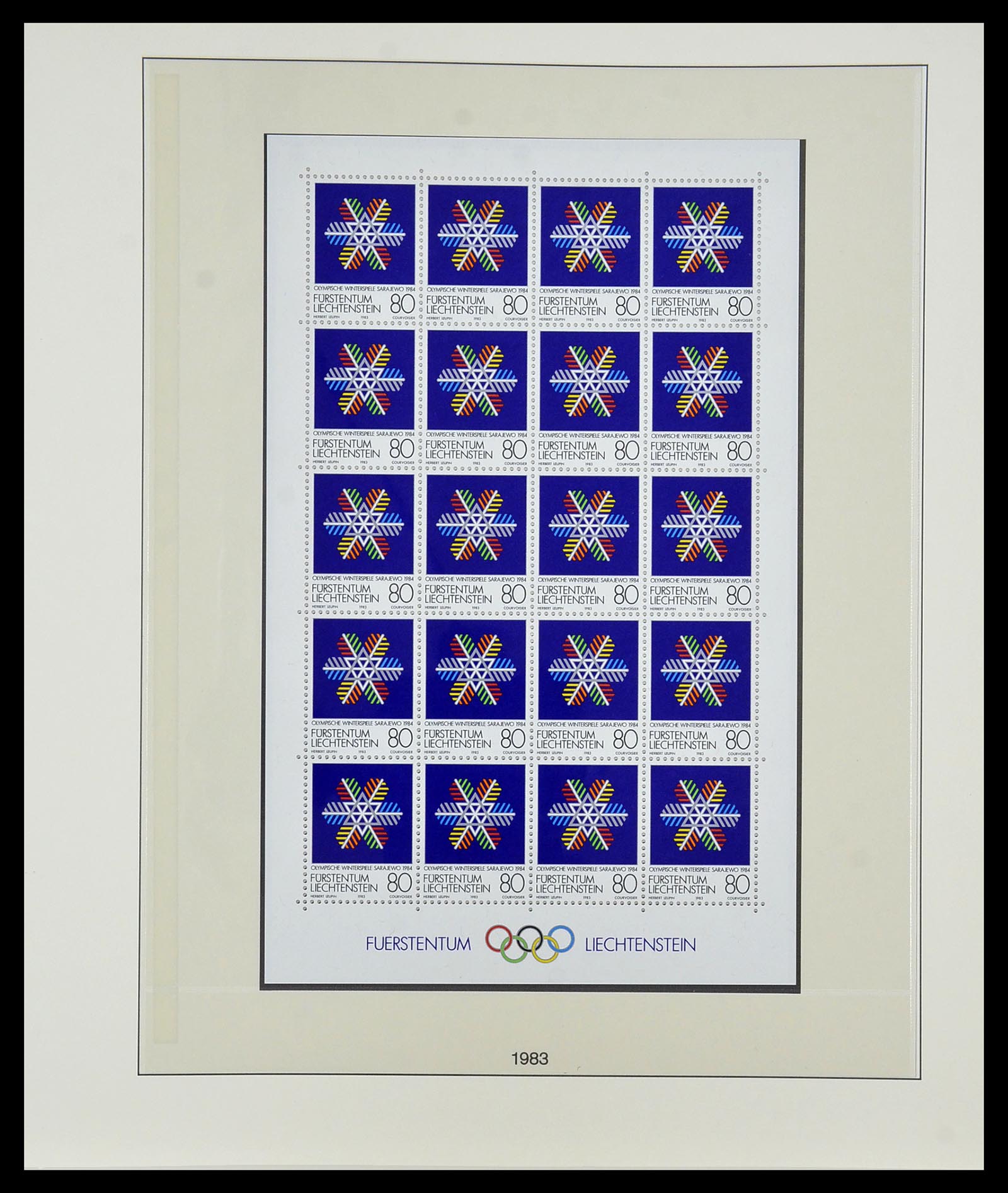 34187 042 - Postzegelverzameling 34187 Liechtenstein kleinbogen 1982-1995.