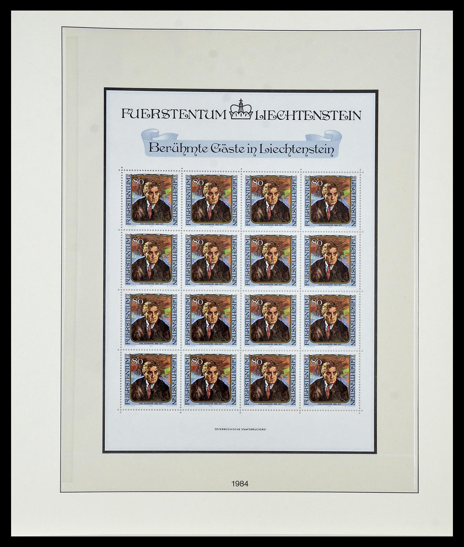34187 051 - Postzegelverzameling 34187 Liechtenstein kleinbogen 1982-1995.