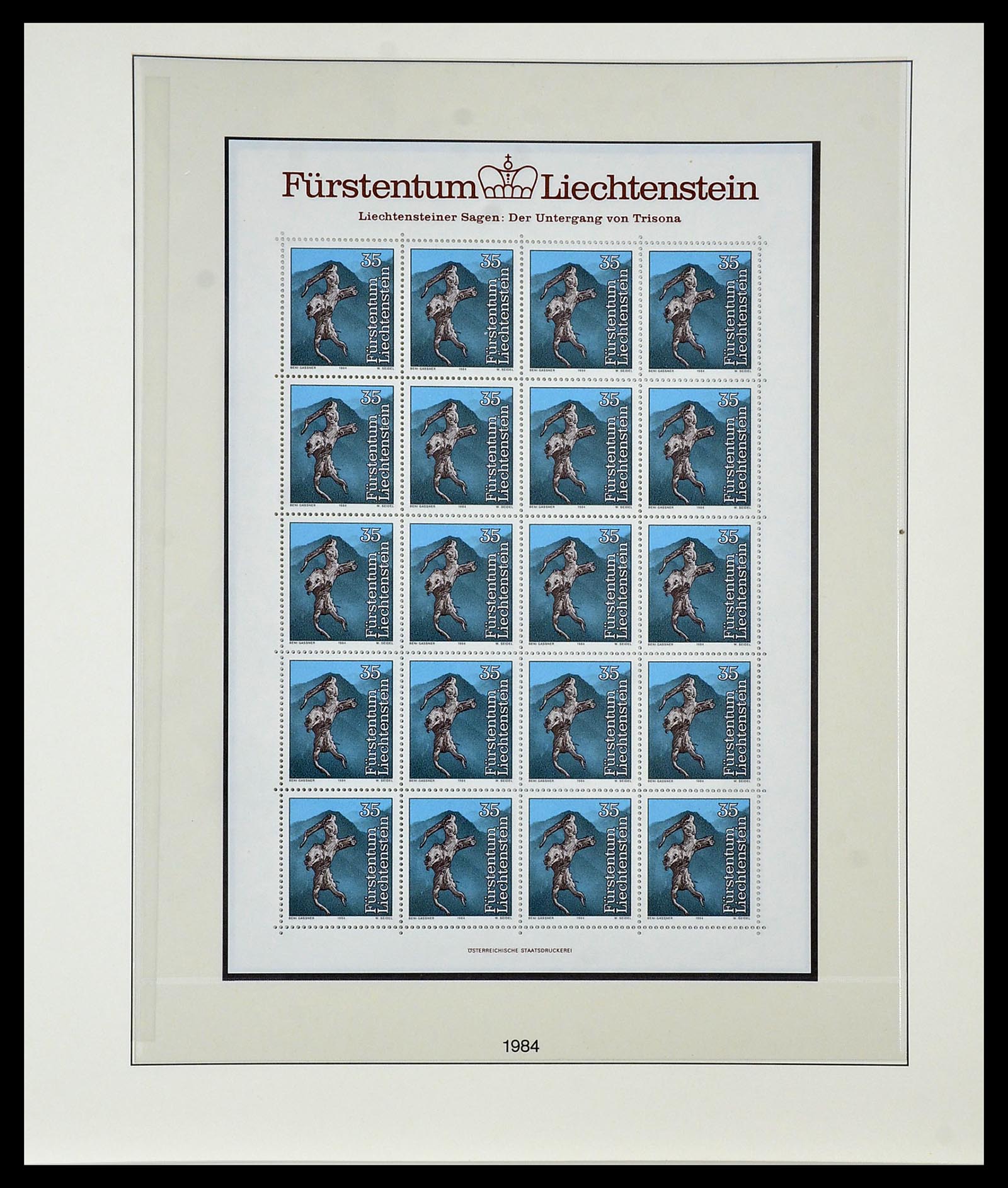 34187 053 - Stamp collection 34187 Liechtenstein kleinbogen 1982-1995.