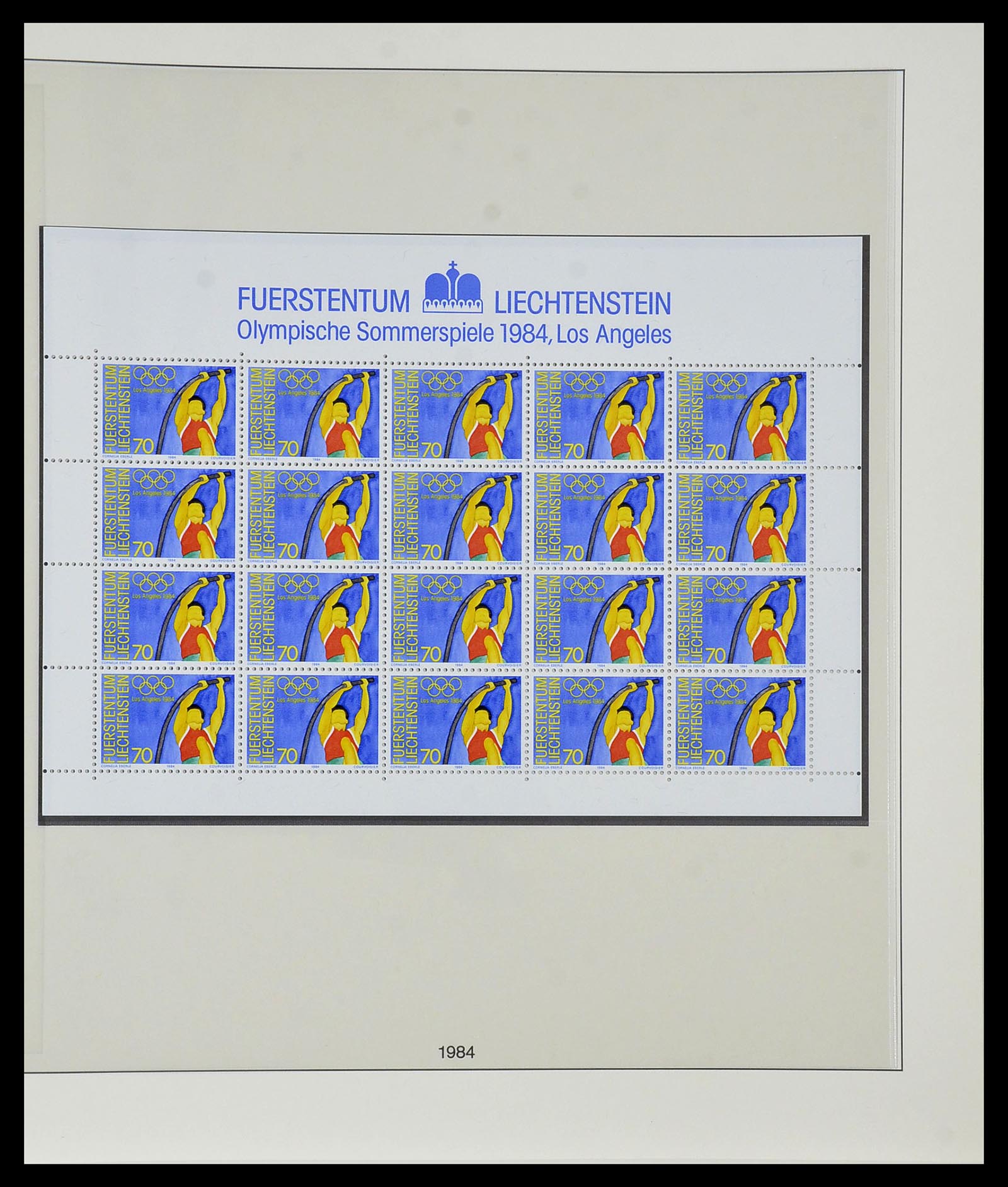 34187 056 - Postzegelverzameling 34187 Liechtenstein kleinbogen 1982-1995.