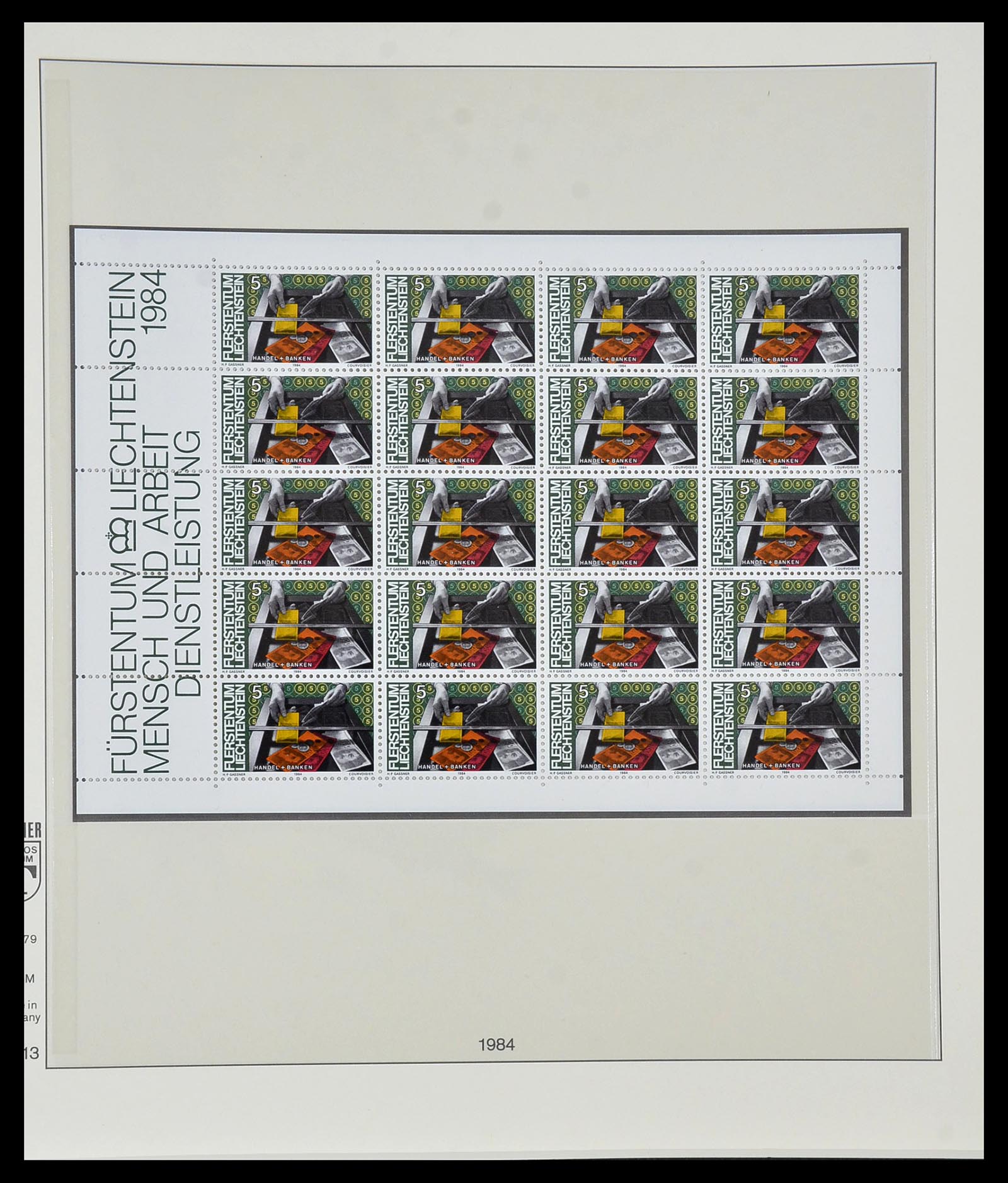 34187 059 - Postzegelverzameling 34187 Liechtenstein kleinbogen 1982-1995.
