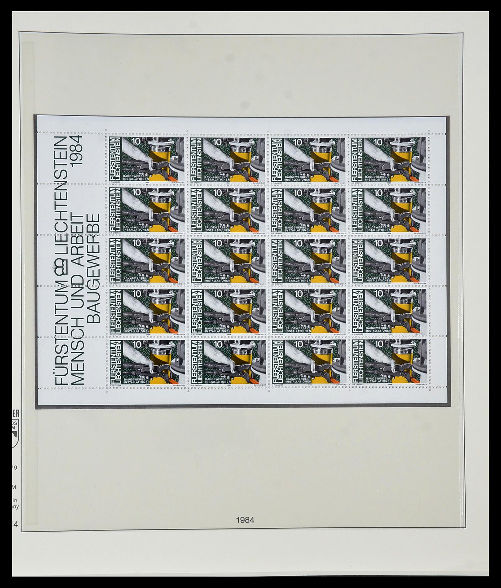34187 060 - Postzegelverzameling 34187 Liechtenstein kleinbogen 1982-1995.