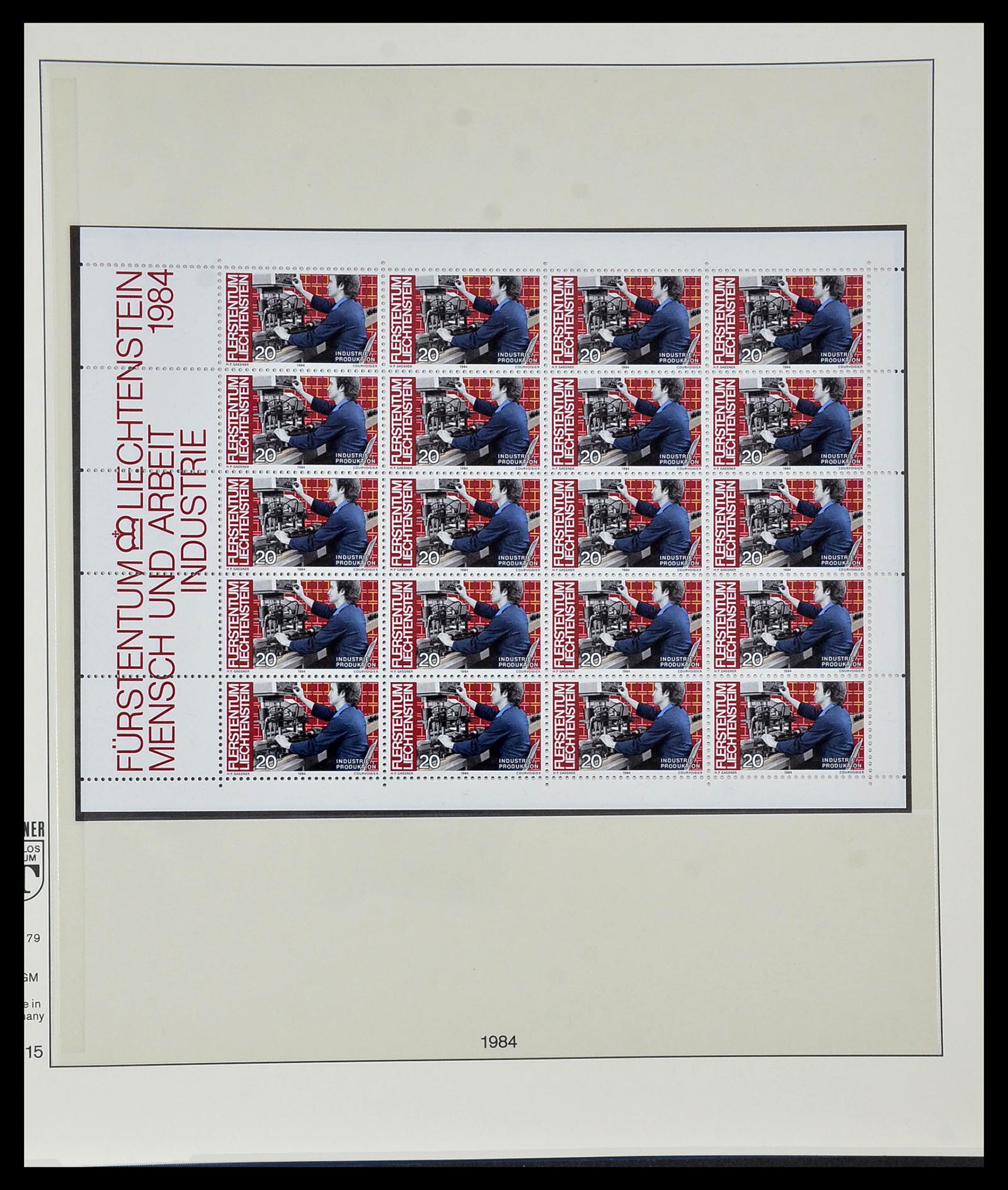 34187 061 - Postzegelverzameling 34187 Liechtenstein kleinbogen 1982-1995.