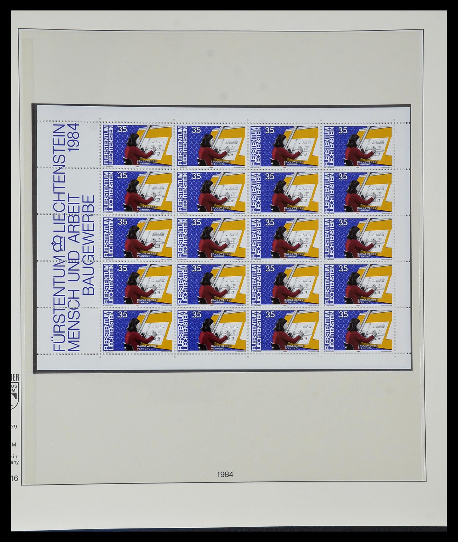34187 062 - Postzegelverzameling 34187 Liechtenstein kleinbogen 1982-1995.