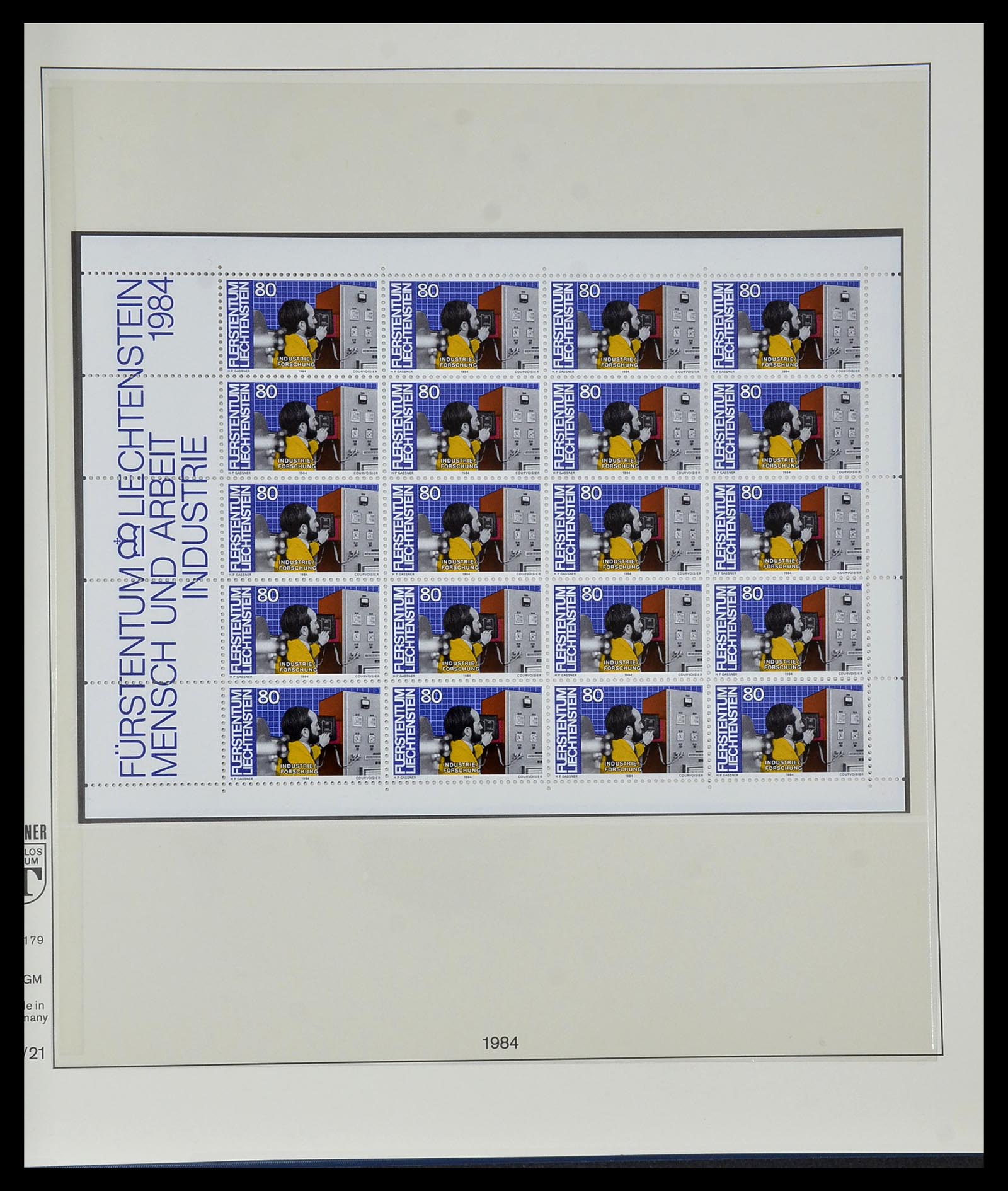 34187 067 - Postzegelverzameling 34187 Liechtenstein kleinbogen 1982-1995.
