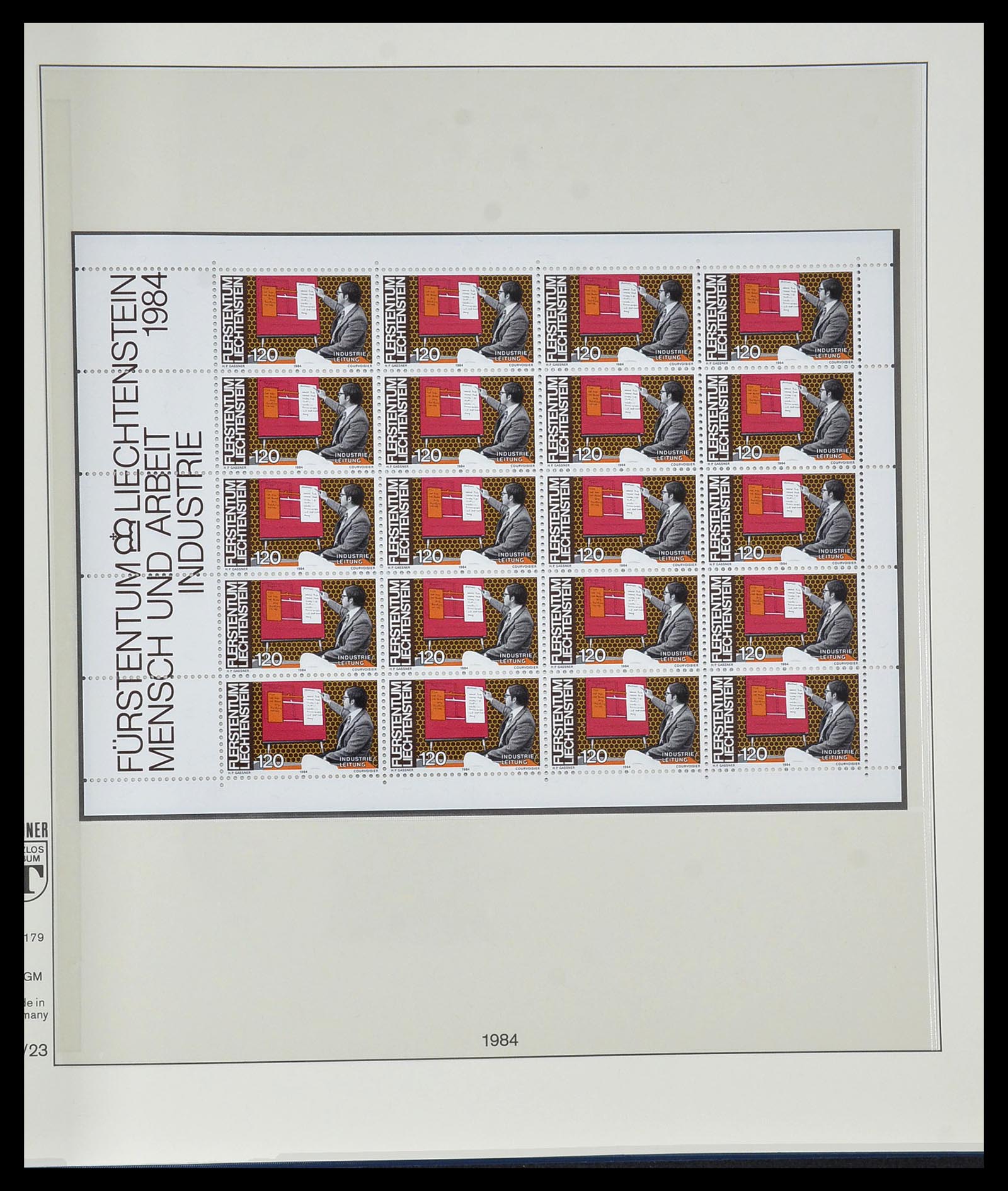 34187 069 - Postzegelverzameling 34187 Liechtenstein kleinbogen 1982-1995.