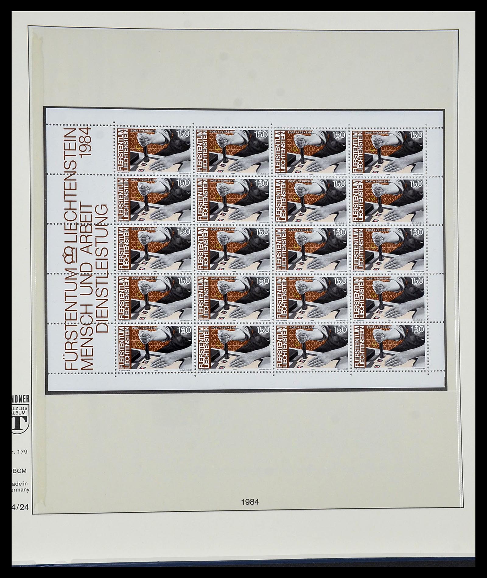 34187 070 - Postzegelverzameling 34187 Liechtenstein kleinbogen 1982-1995.