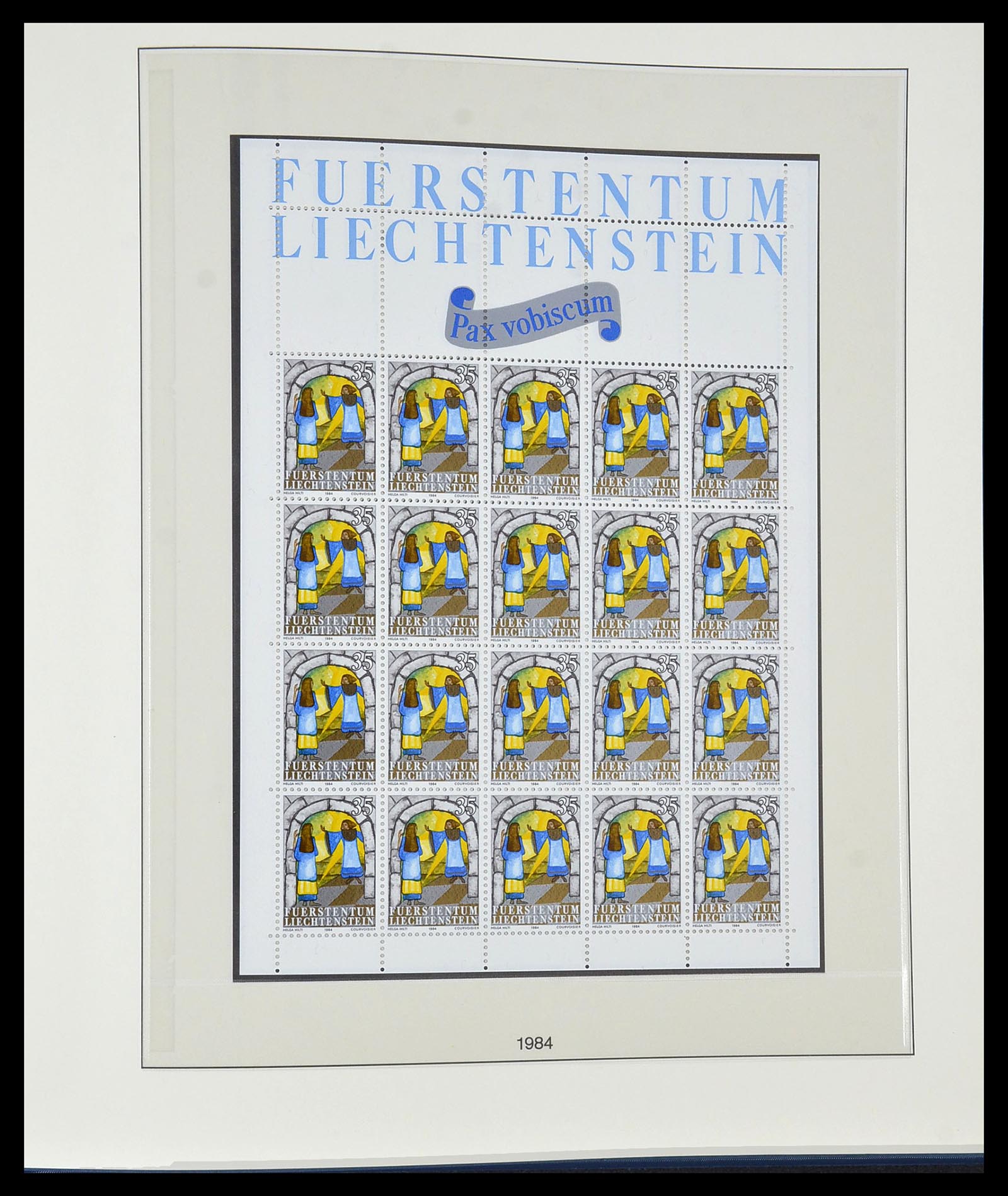 34187 073 - Postzegelverzameling 34187 Liechtenstein kleinbogen 1982-1995.