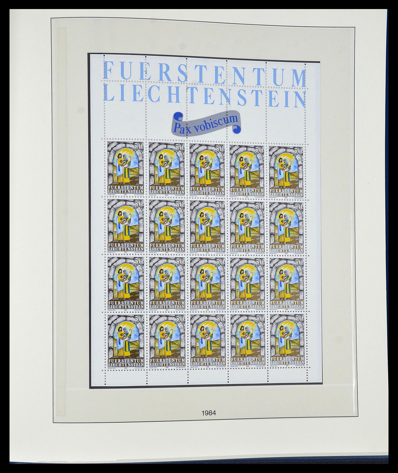 34187 074 - Postzegelverzameling 34187 Liechtenstein kleinbogen 1982-1995.