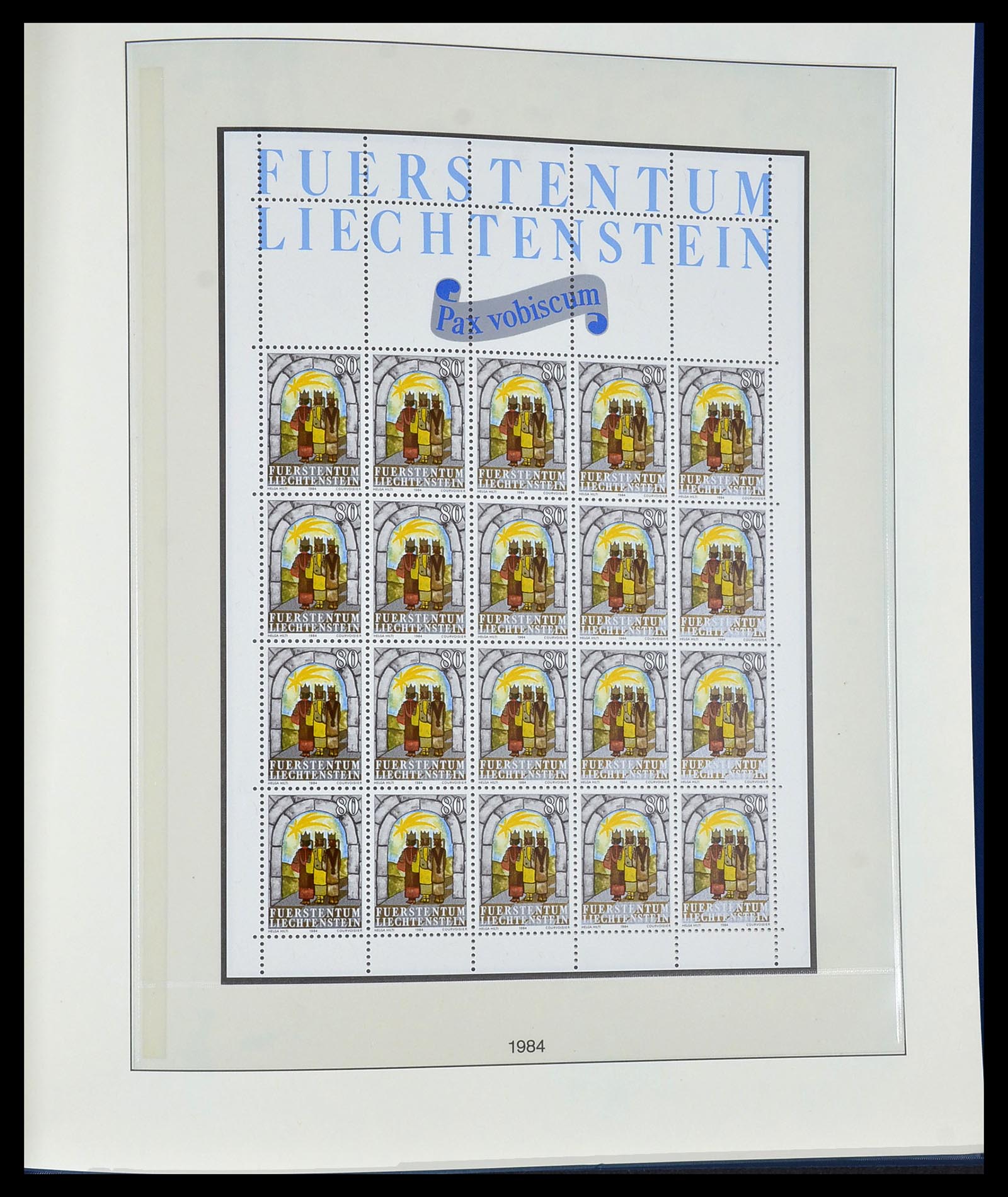 34187 075 - Postzegelverzameling 34187 Liechtenstein kleinbogen 1982-1995.