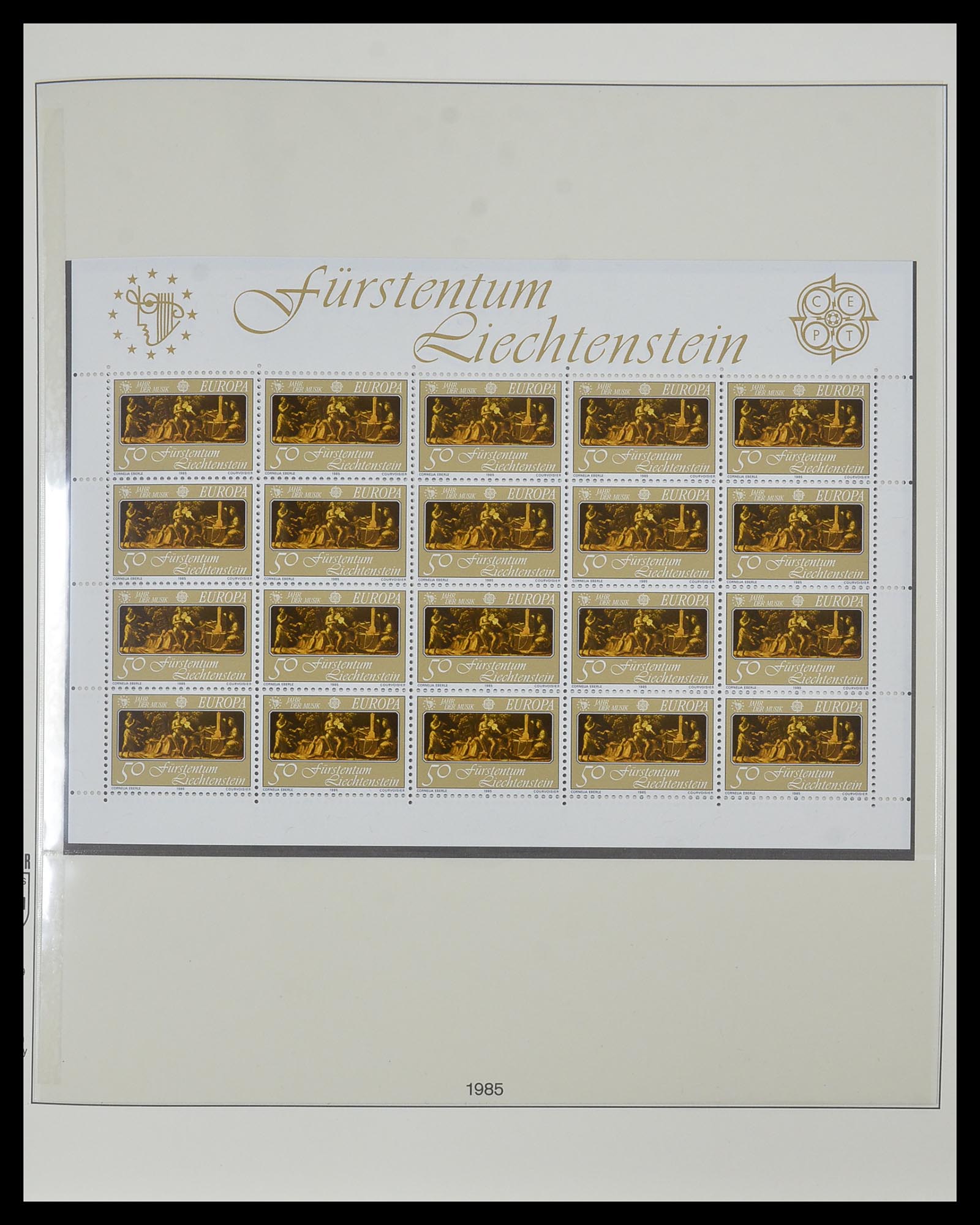 34187 076 - Postzegelverzameling 34187 Liechtenstein kleinbogen 1982-1995.