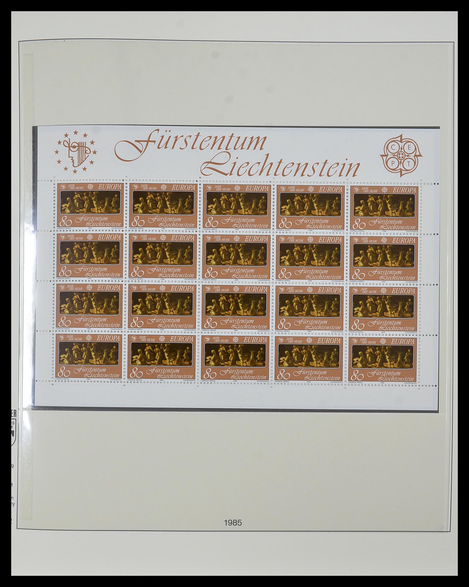 34187 077 - Postzegelverzameling 34187 Liechtenstein kleinbogen 1982-1995.