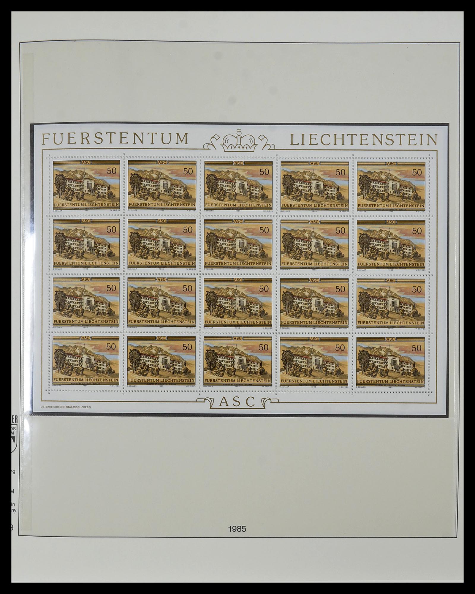 34187 078 - Postzegelverzameling 34187 Liechtenstein kleinbogen 1982-1995.