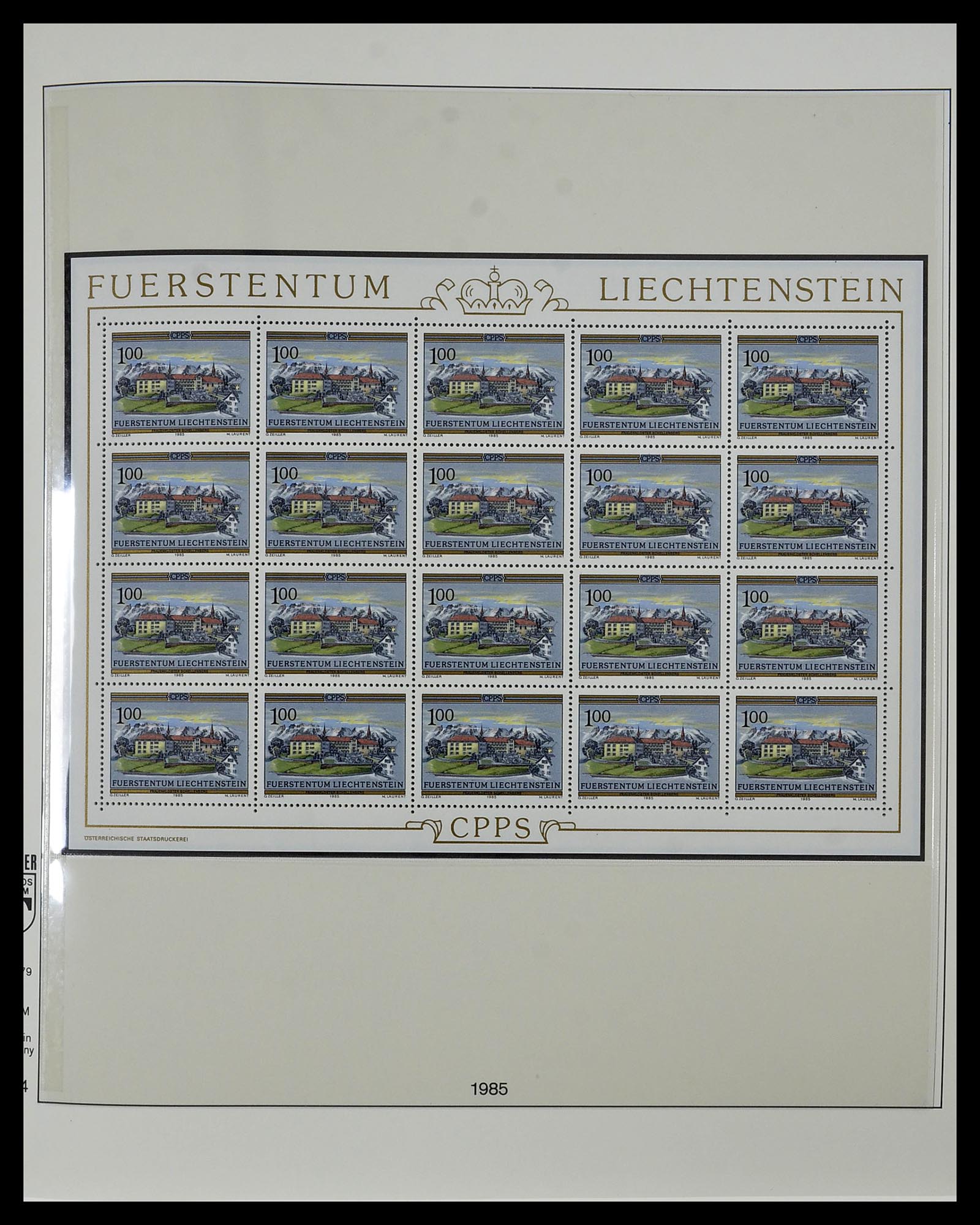 34187 079 - Postzegelverzameling 34187 Liechtenstein kleinbogen 1982-1995.