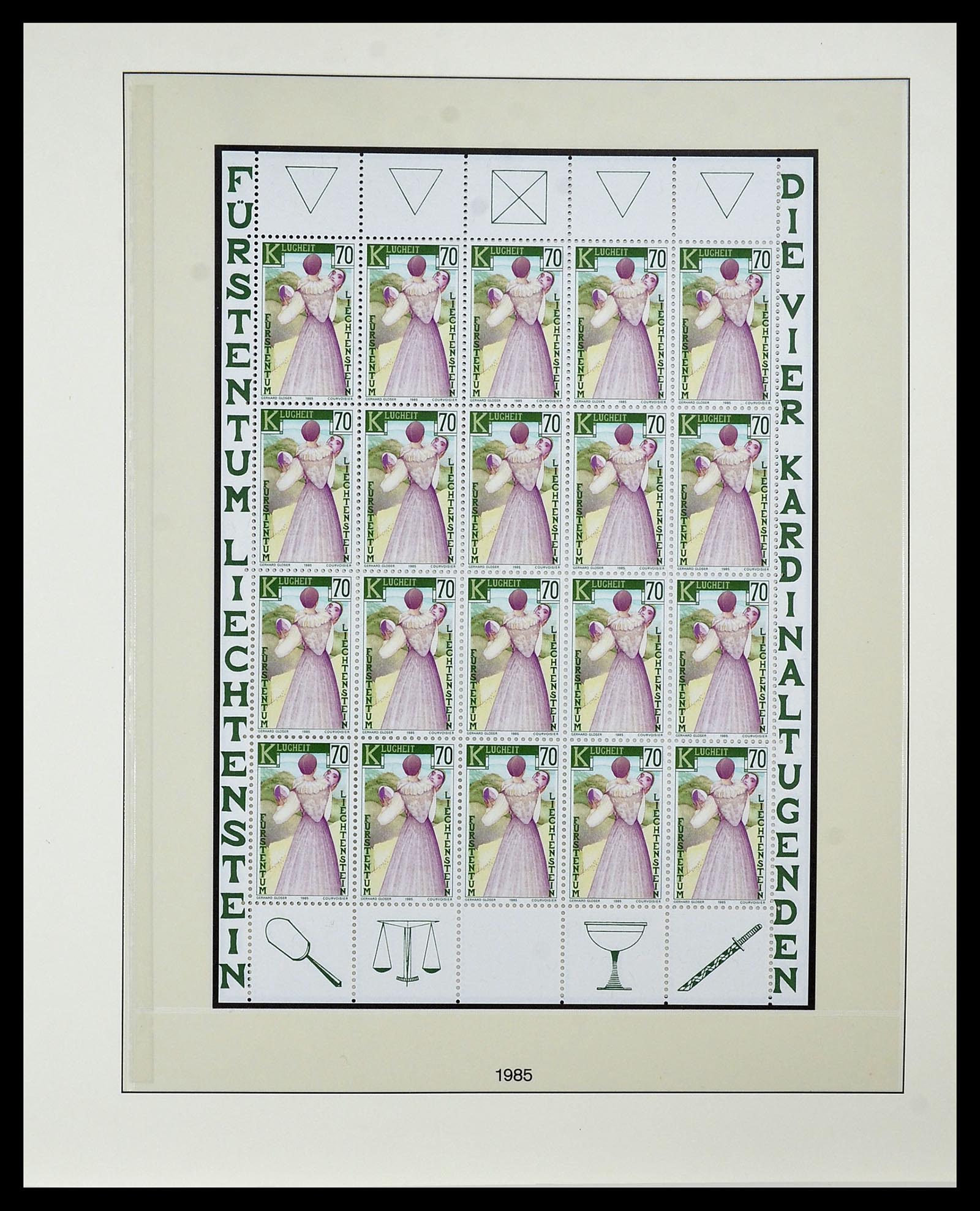 34187 083 - Postzegelverzameling 34187 Liechtenstein kleinbogen 1982-1995.